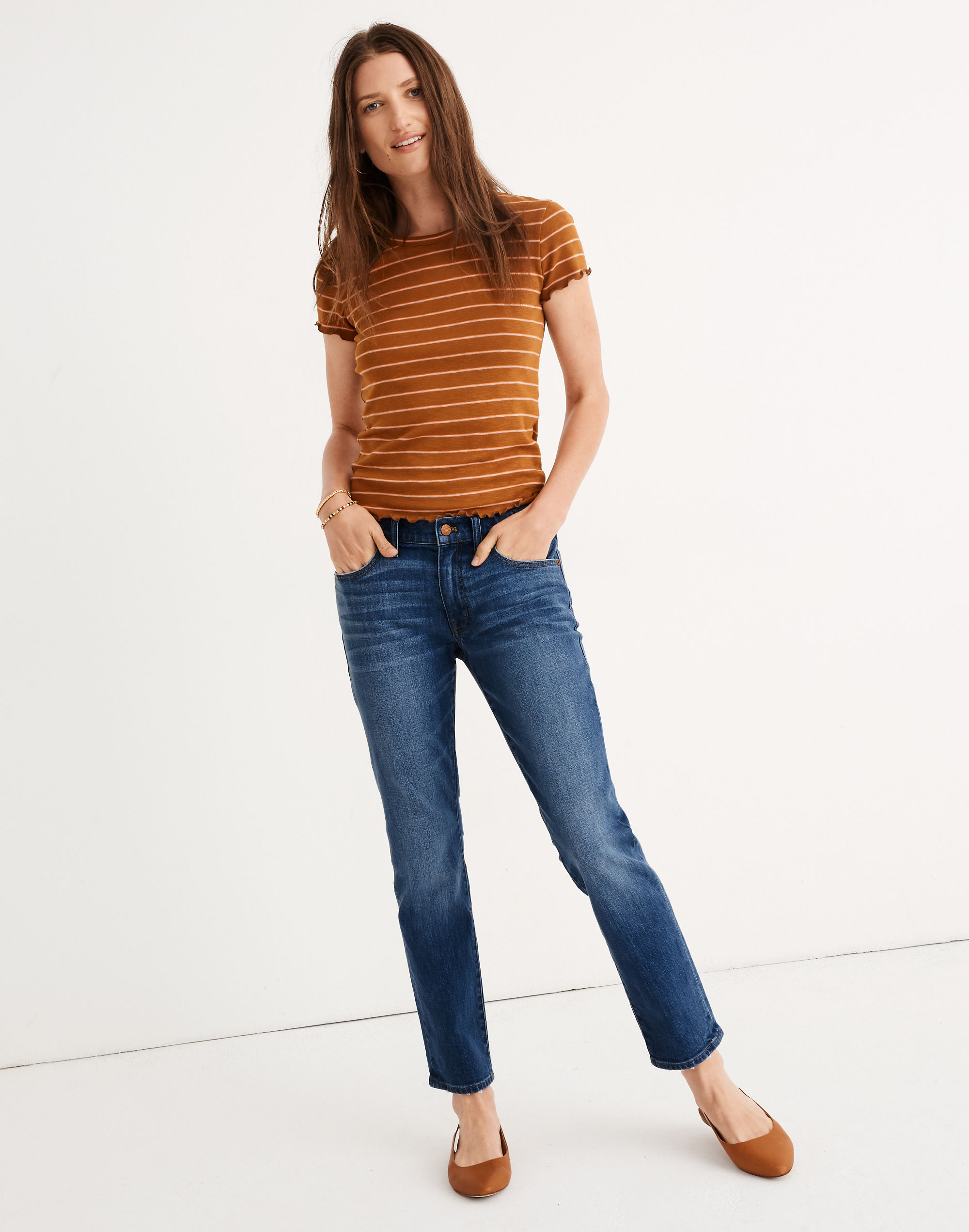 The Petite Slim Boyjean in Everglade Wash