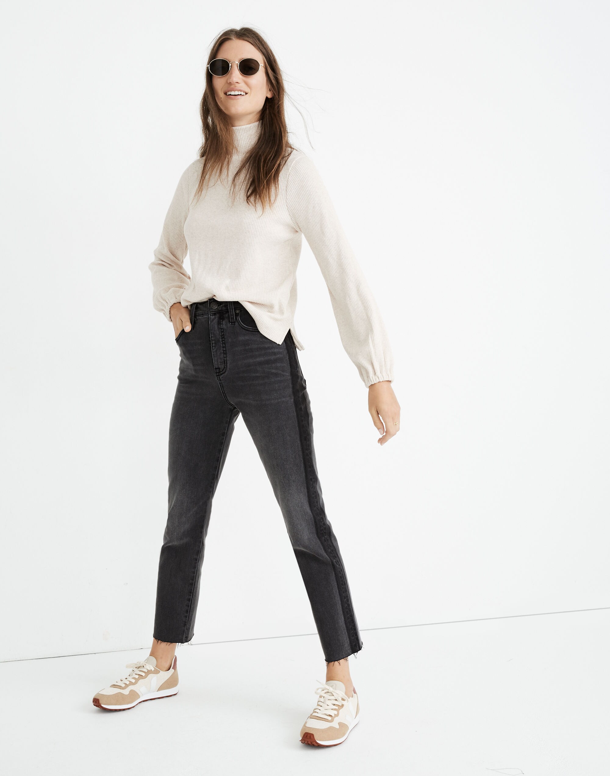 Classic Straight Jeans: Shadow Stripe Edition