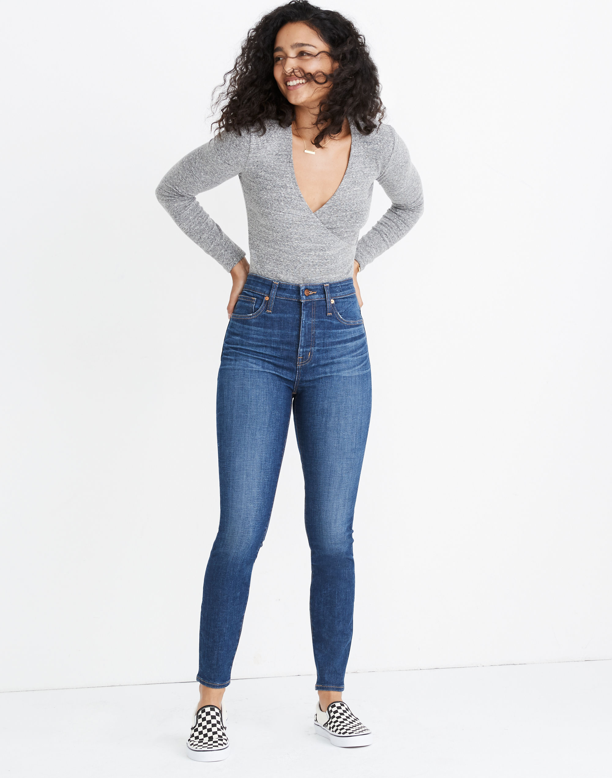 Petite Curvy High-Rise Skinny Jeans in Moreaux Wash