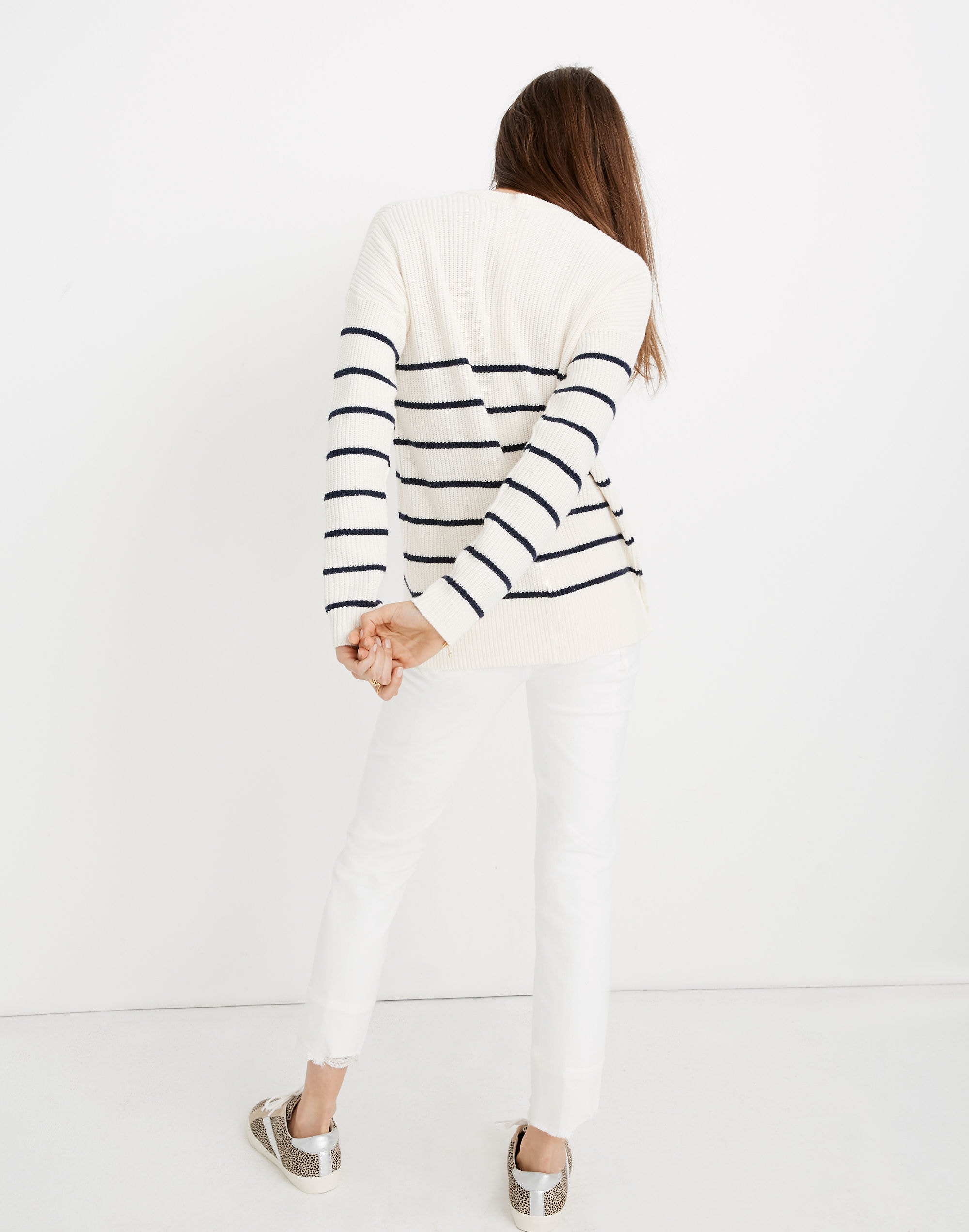 Thompson Pocket Pullover Sweater in Nautical Stripe