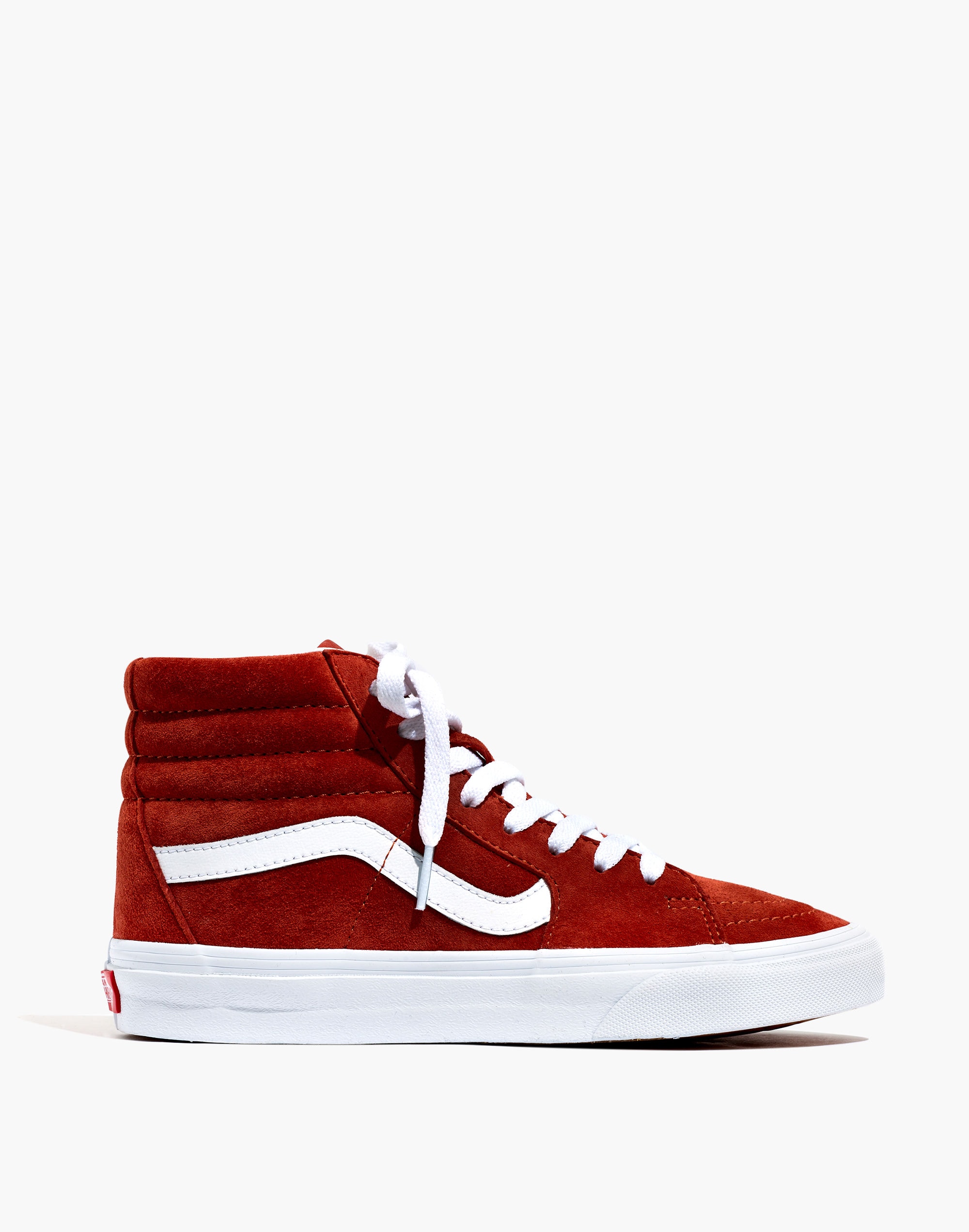 Vans&reg; Unisex SK8-Hi High-Top Sneakers in Burnt Brick Suede
