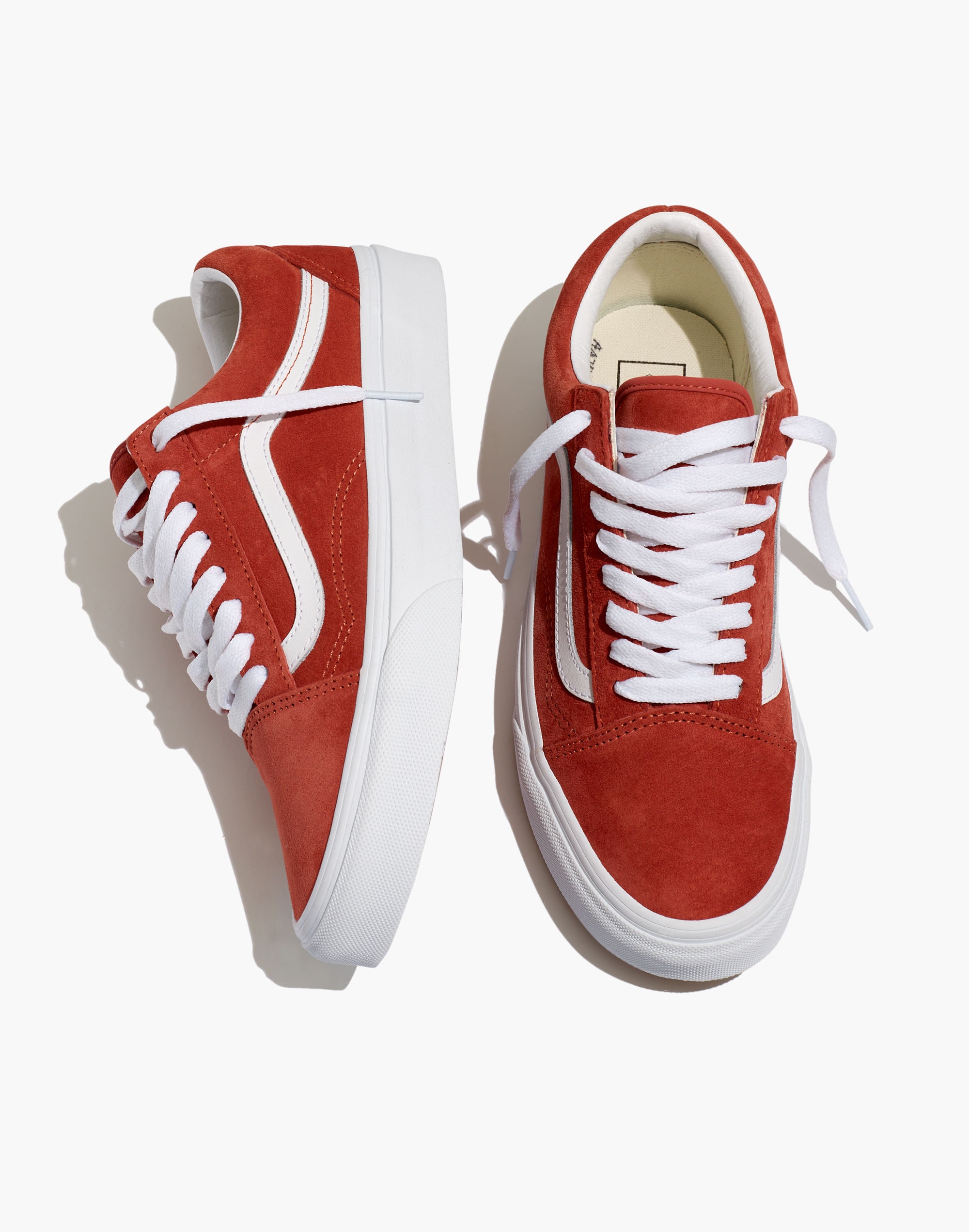 Vans&reg; Unisex Old Skool Lace-Up Sneakers in Burnt Brick Suede