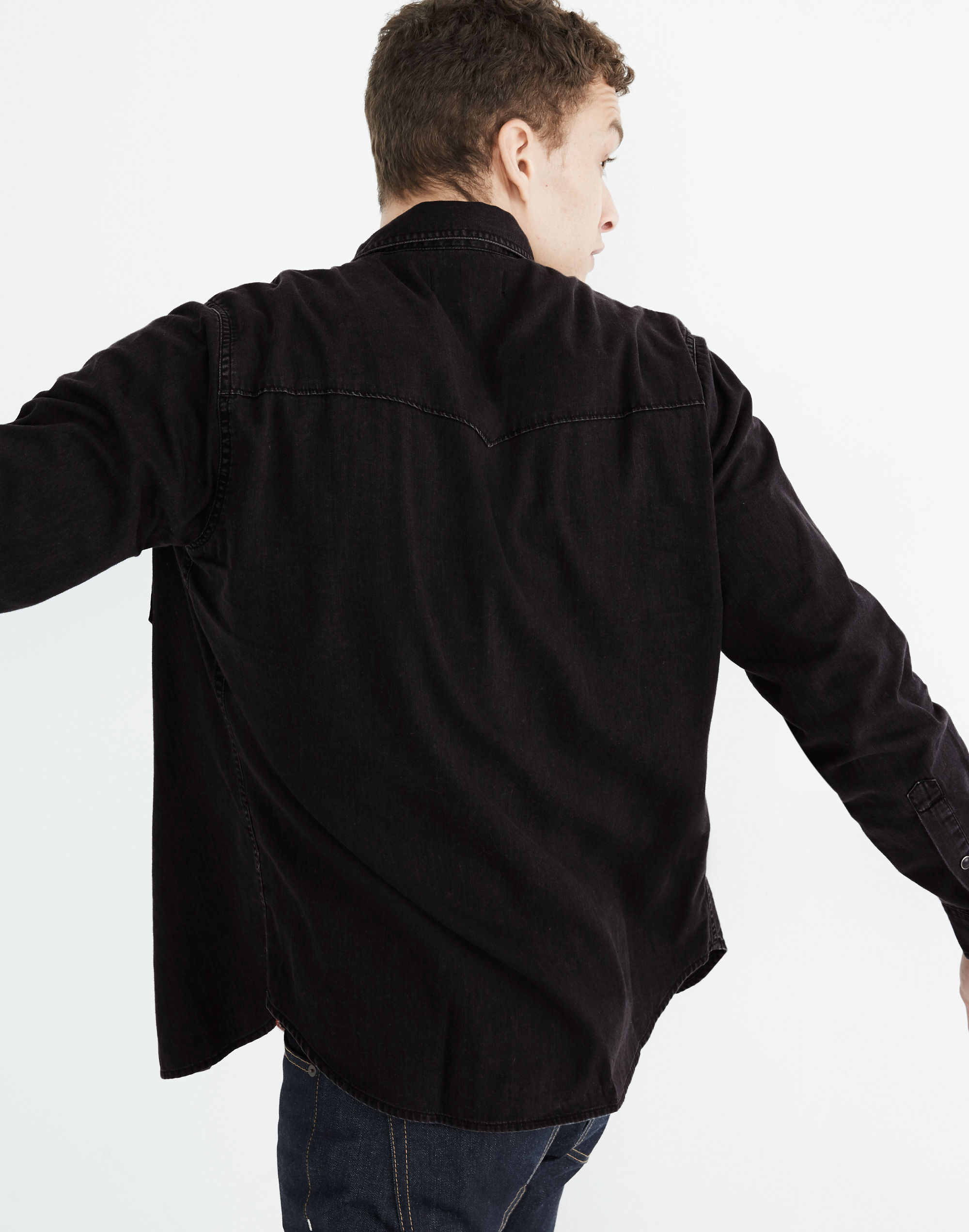 Denim Western Perfect Shirt in Black Wash