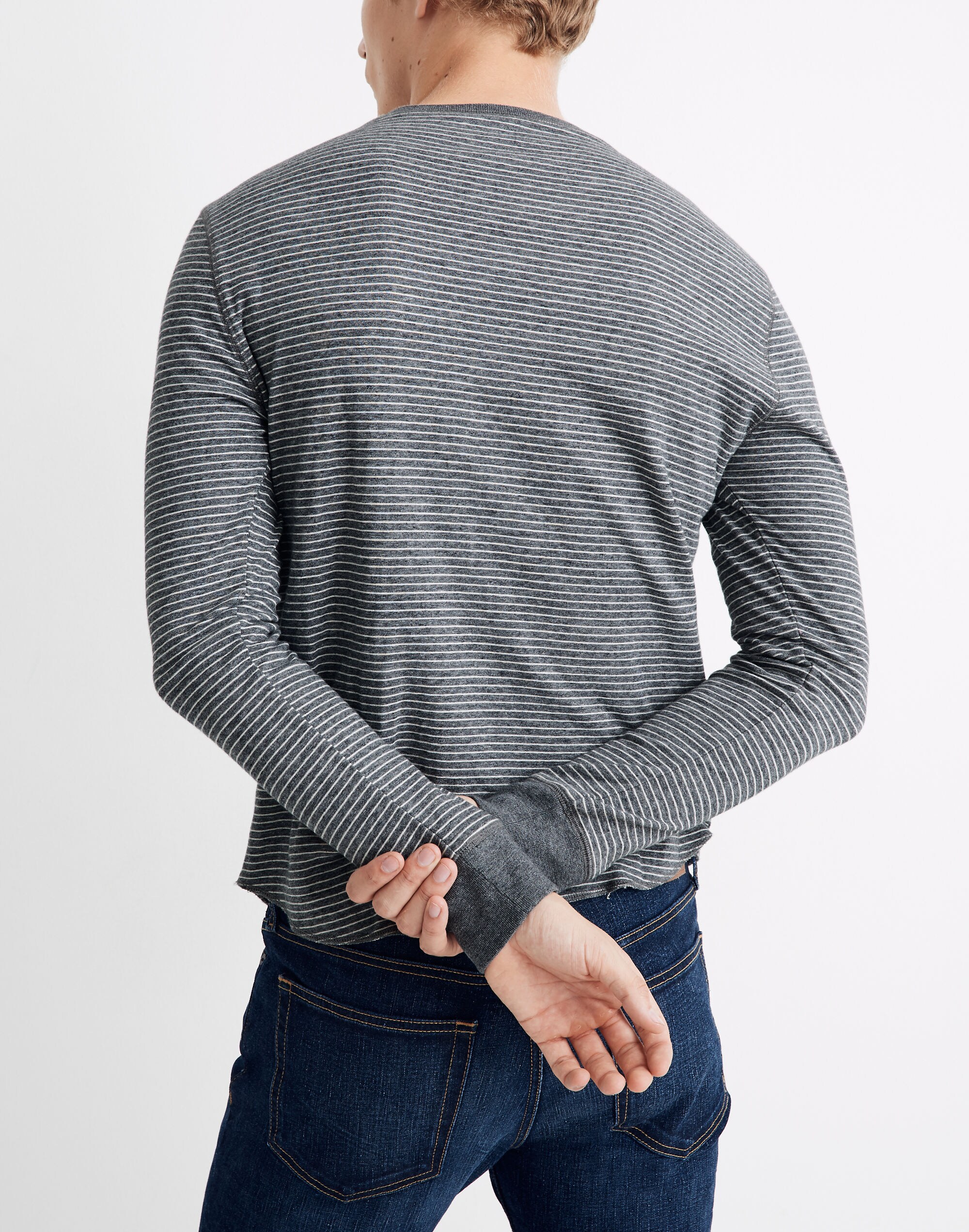 Doubledown Henley Tee in Stripe