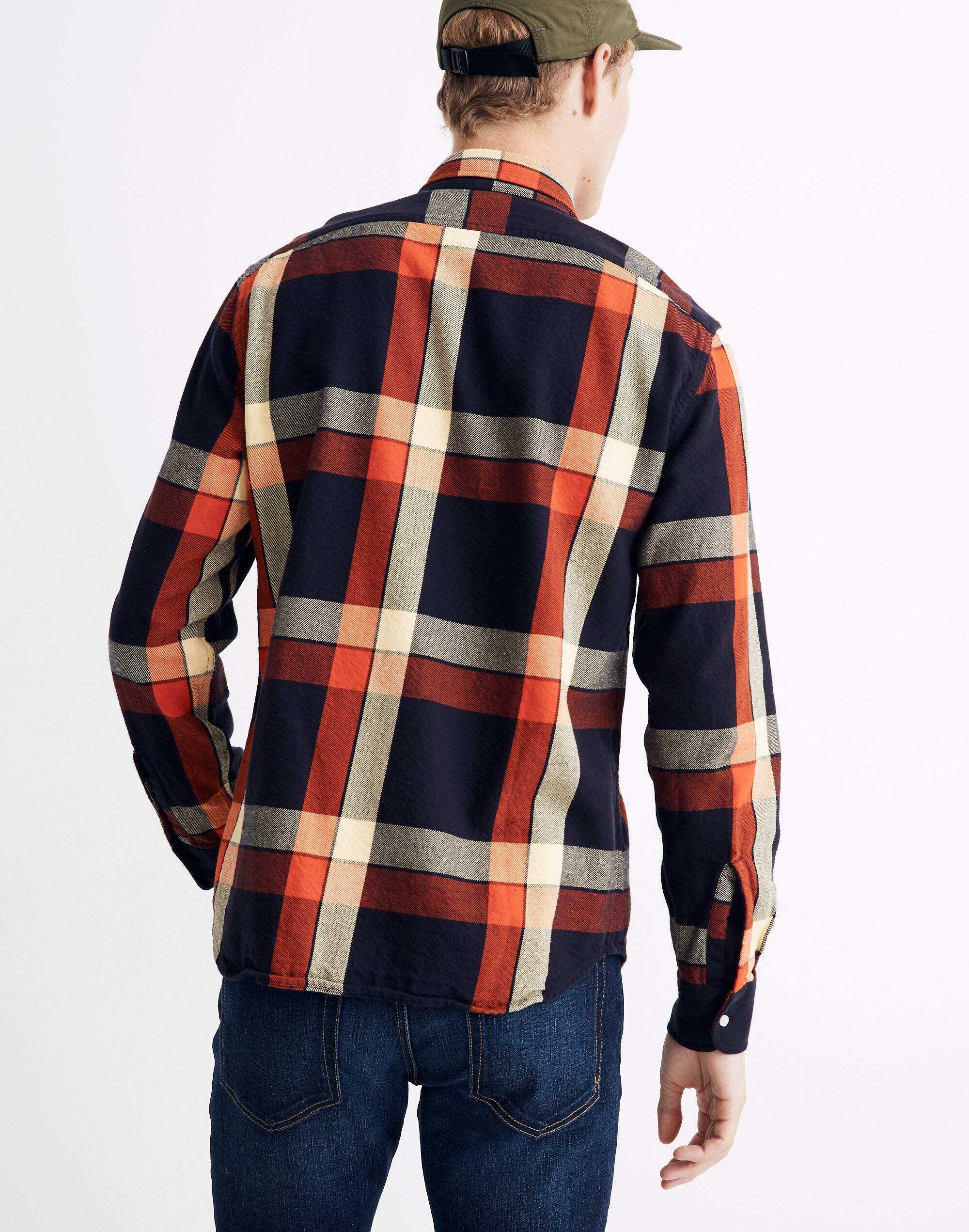 Twill Shirt in Double Windowpane