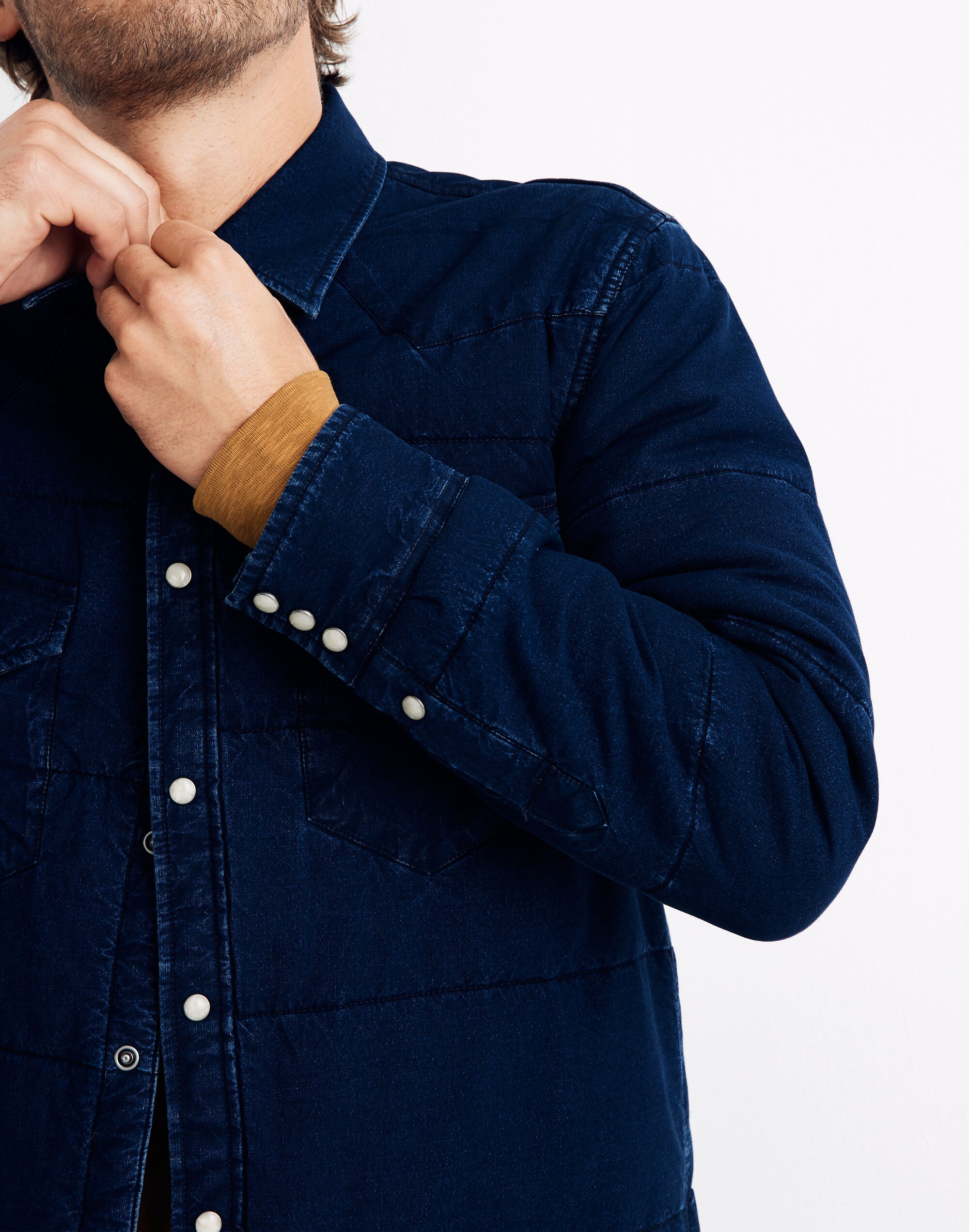 Quilted Indigo Shirt-Jacket