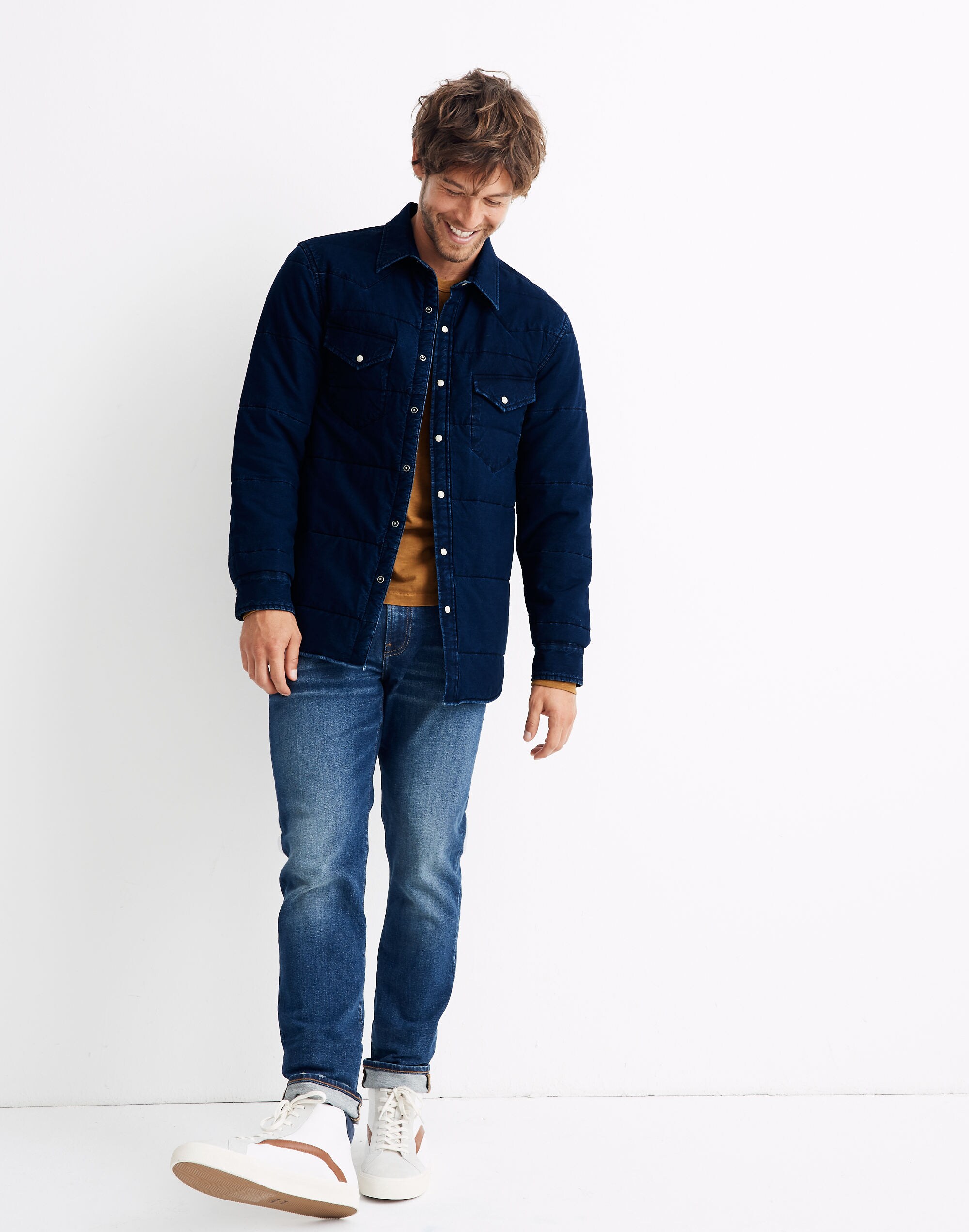 Quilted Indigo Shirt-Jacket