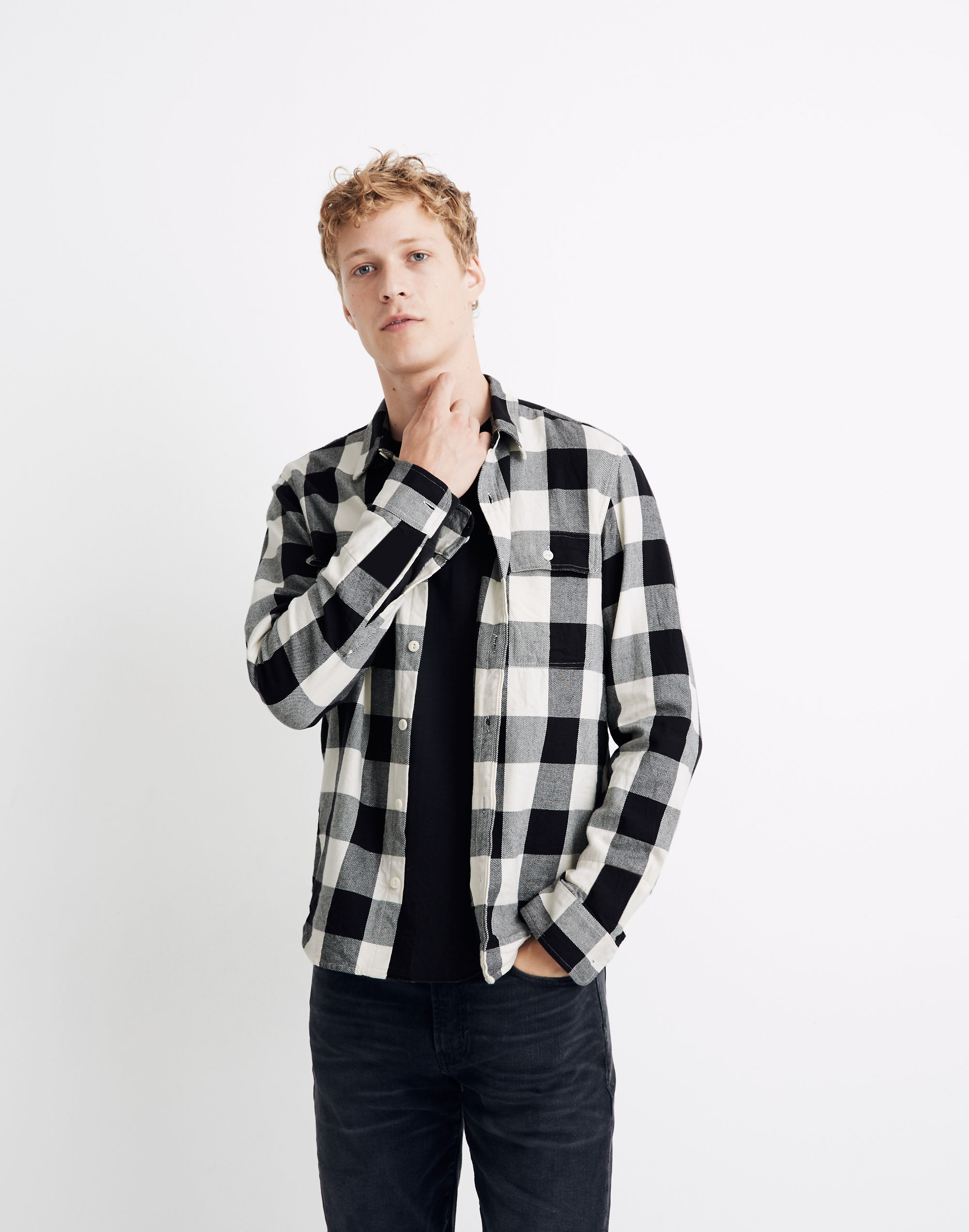 Twill Shirt in Buffalo Check