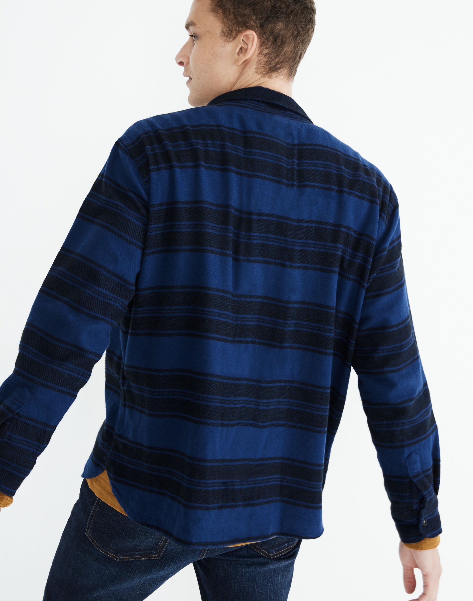 Brushed Twill Shirt in Blanket Stripe