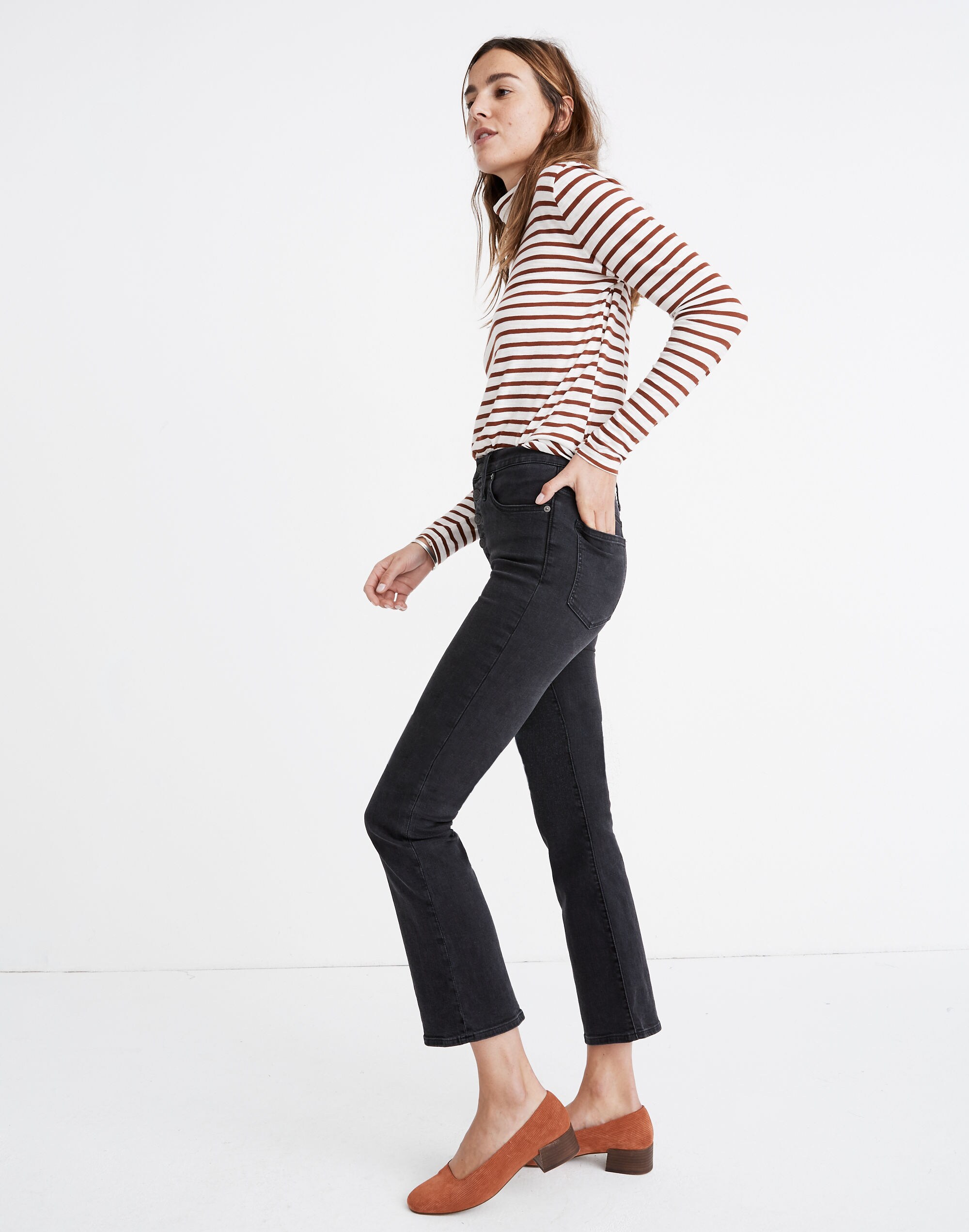 Cali Demi-Boot Jeans in Bellspring Wash: Button-Front Edition