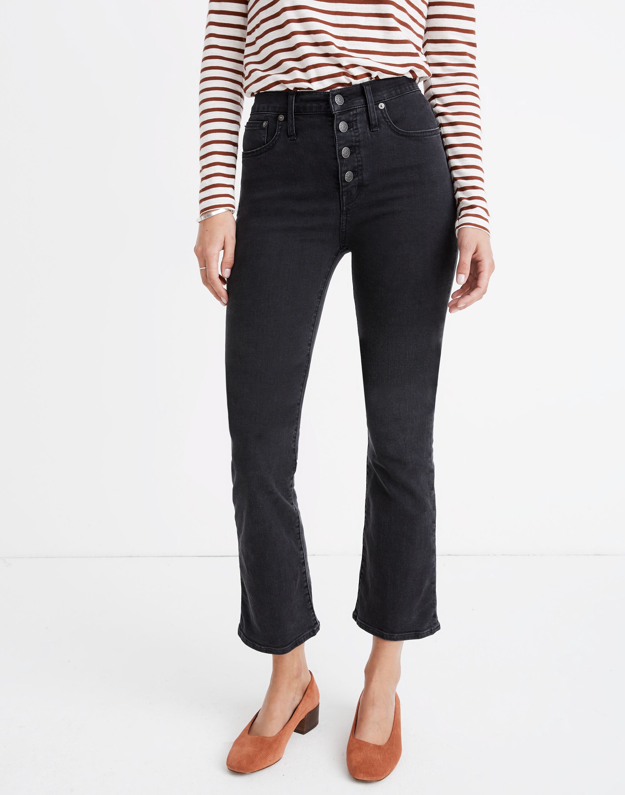 Cali Demi-Boot Jeans in Bellspring Wash: Button-Front Edition