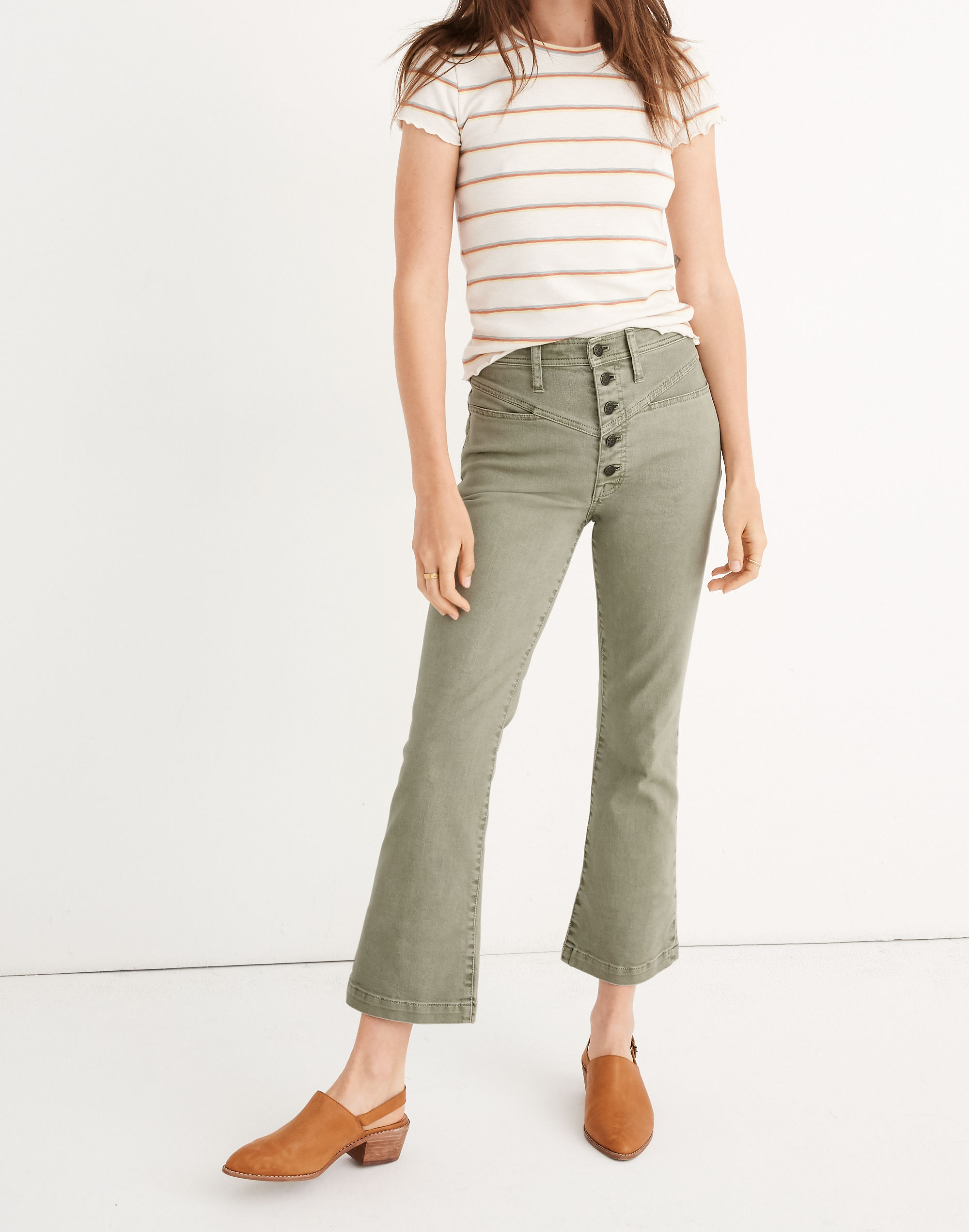 Cali Demi-Boot Jeans: Garment-Dyed Pieced Yoke Edition