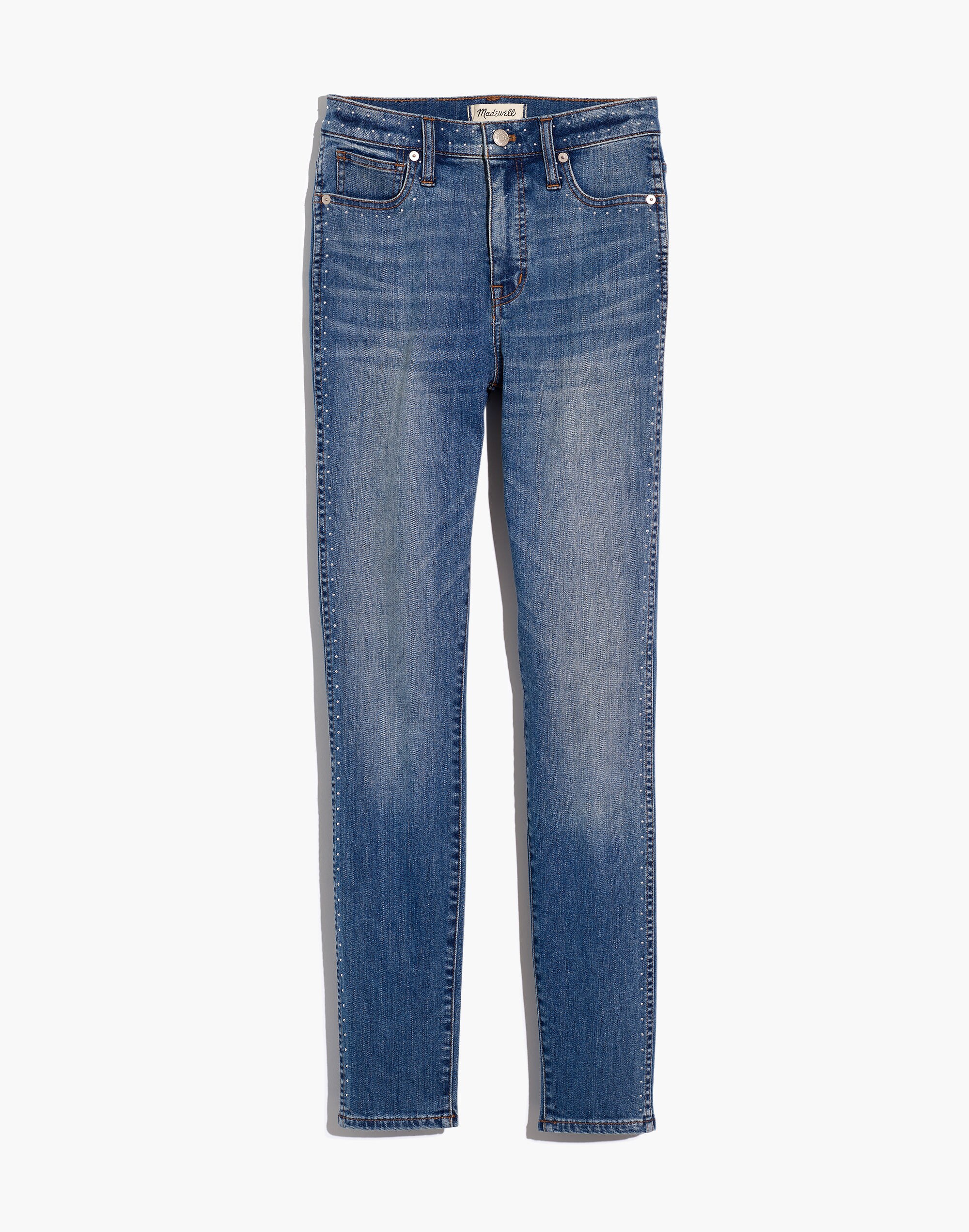 10" High-Rise Skinny Jeans: Stud Edition