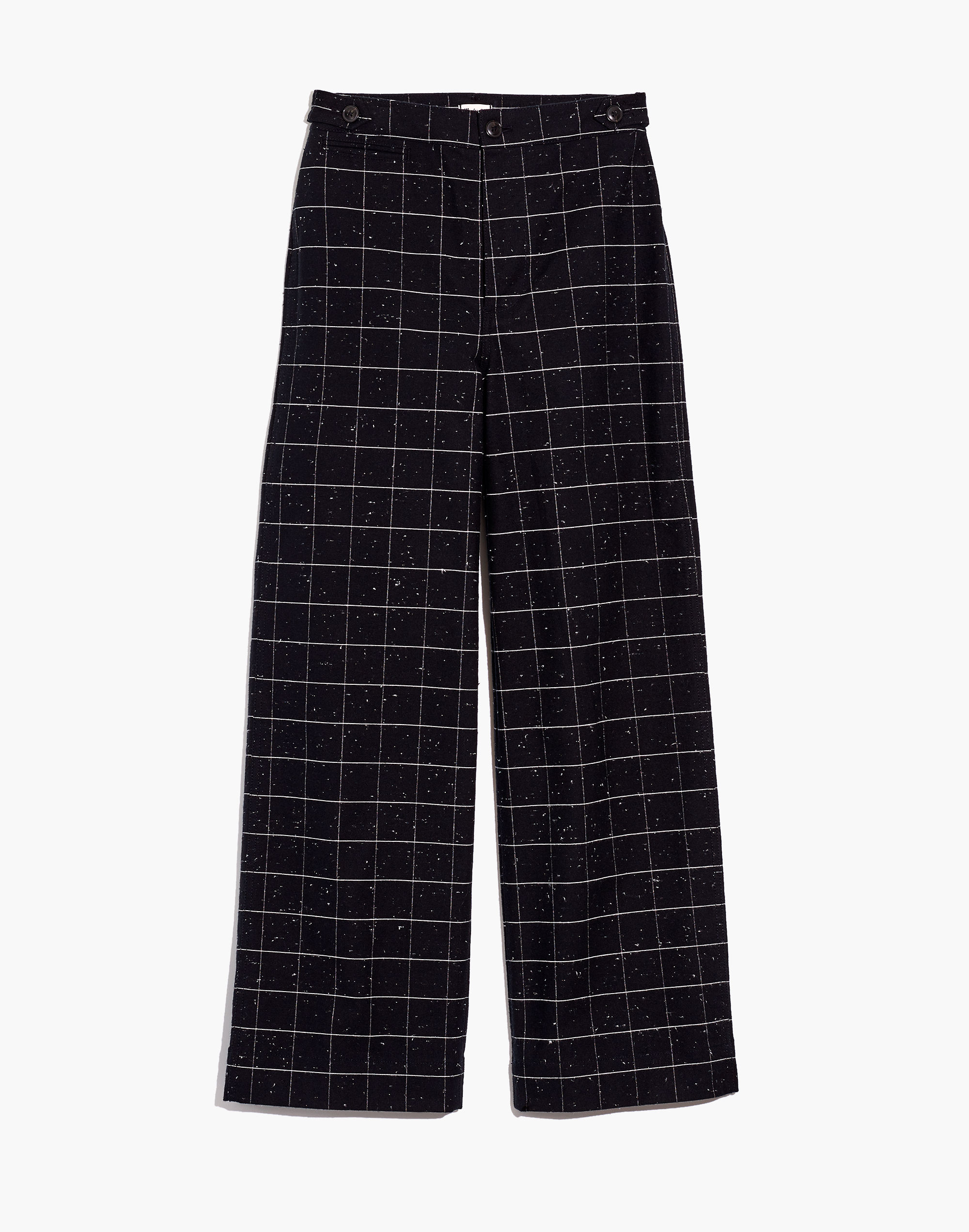 Slim Emmett Wide-Leg Pants in Donegal Windowpane