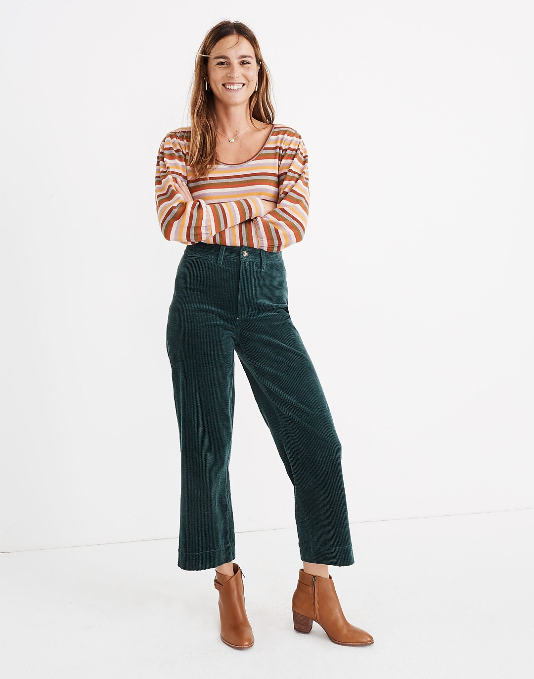 Women's Slim Emmett Wide-Leg Crop Pants: Corduroy Edition