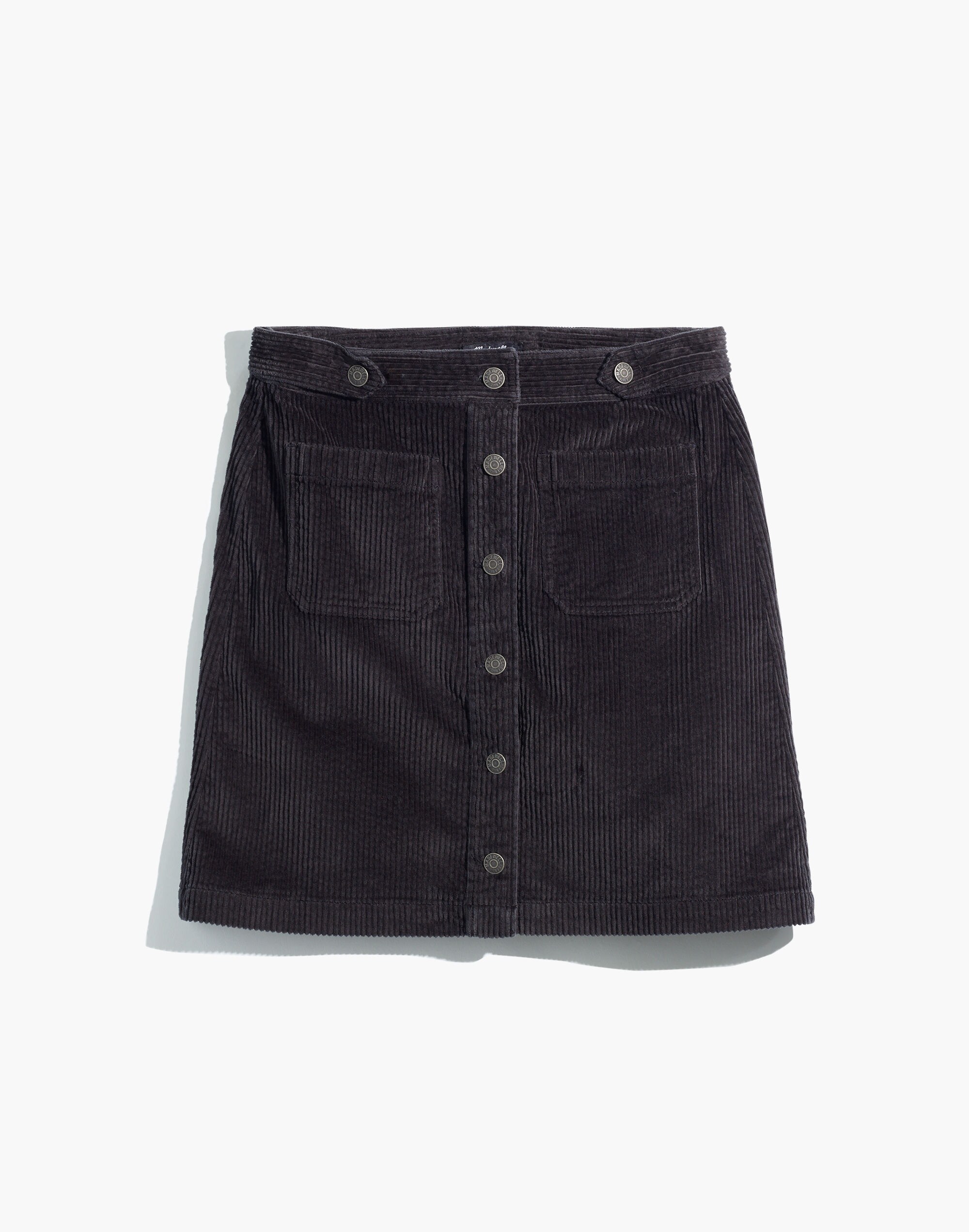 Corduroy A-Line Mini Skirt: Patch Pocket Edition