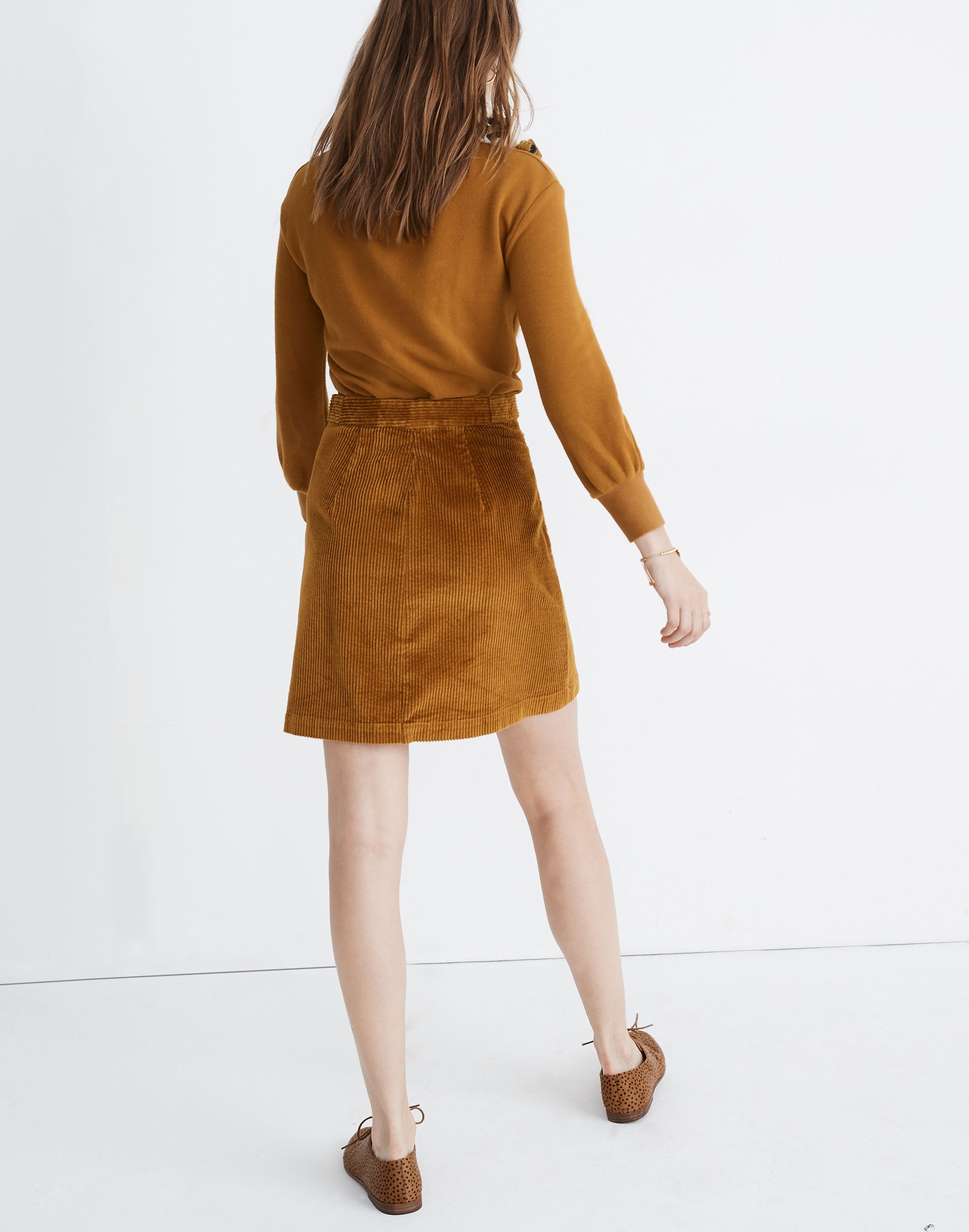 Corduroy A-Line Mini Skirt: Patch Pocket Edition