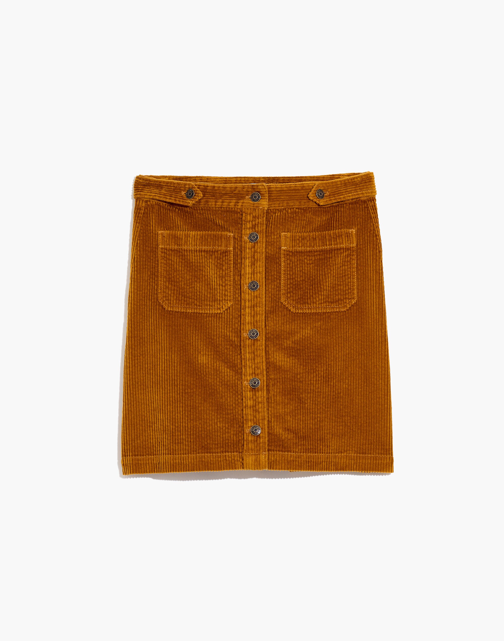 Corduroy A-Line Mini Skirt: Patch Pocket Edition