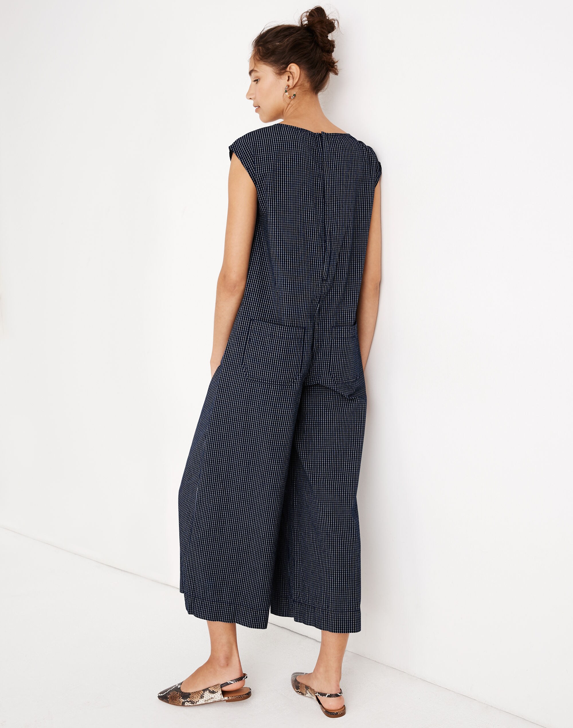 Relaxed Jumpsuit in Mini Windowpane