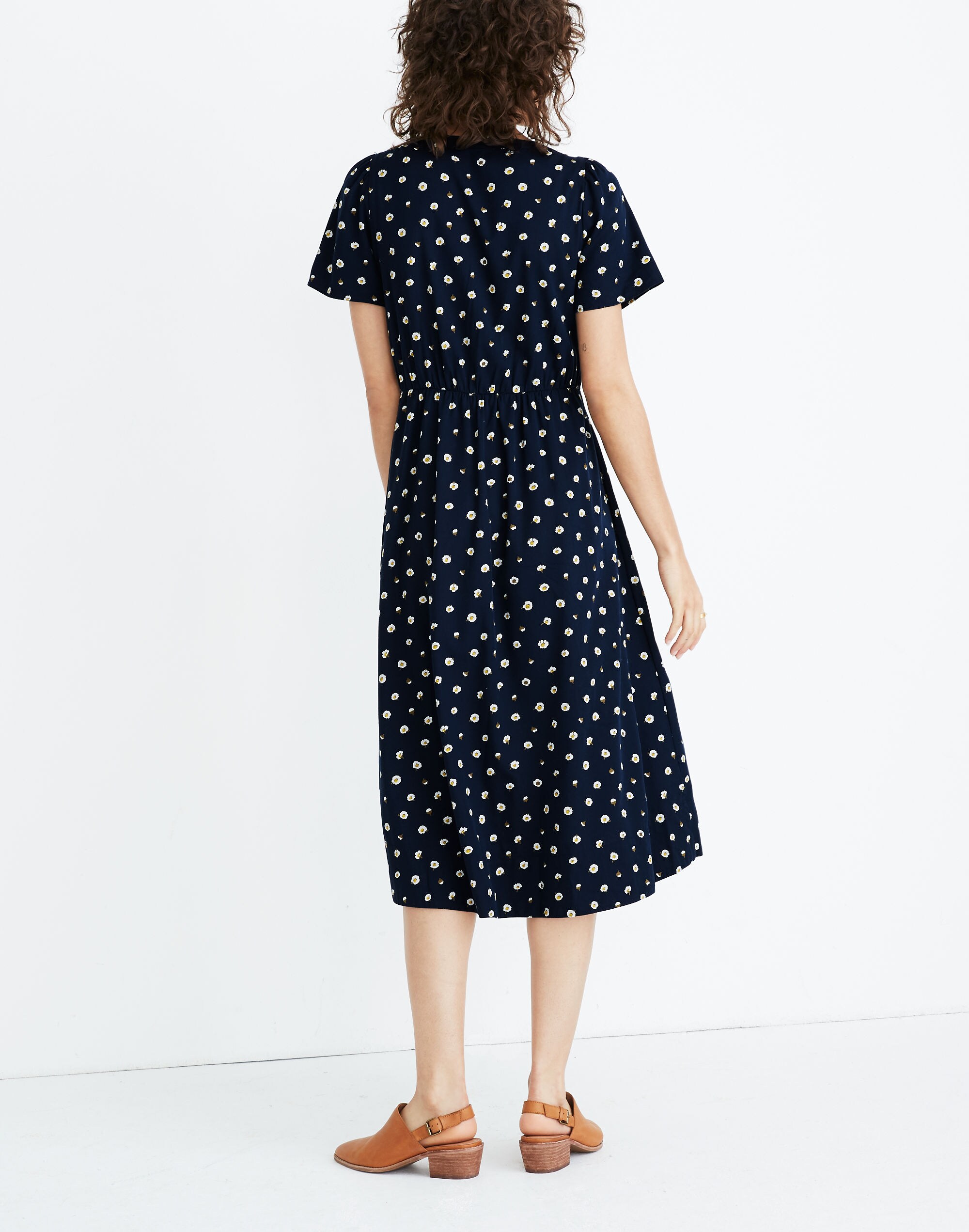 Daylily Midi Dress in Daisy Dots