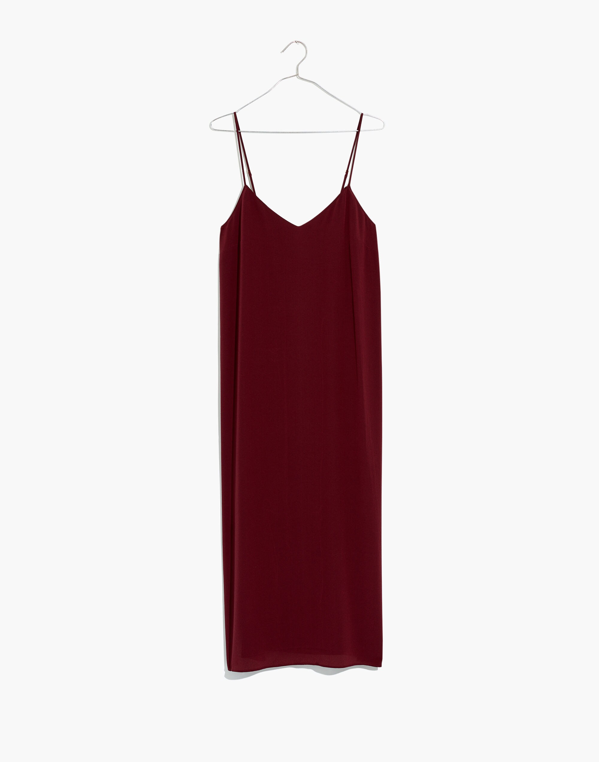 Silk Eva Side-Slit Slip Dress