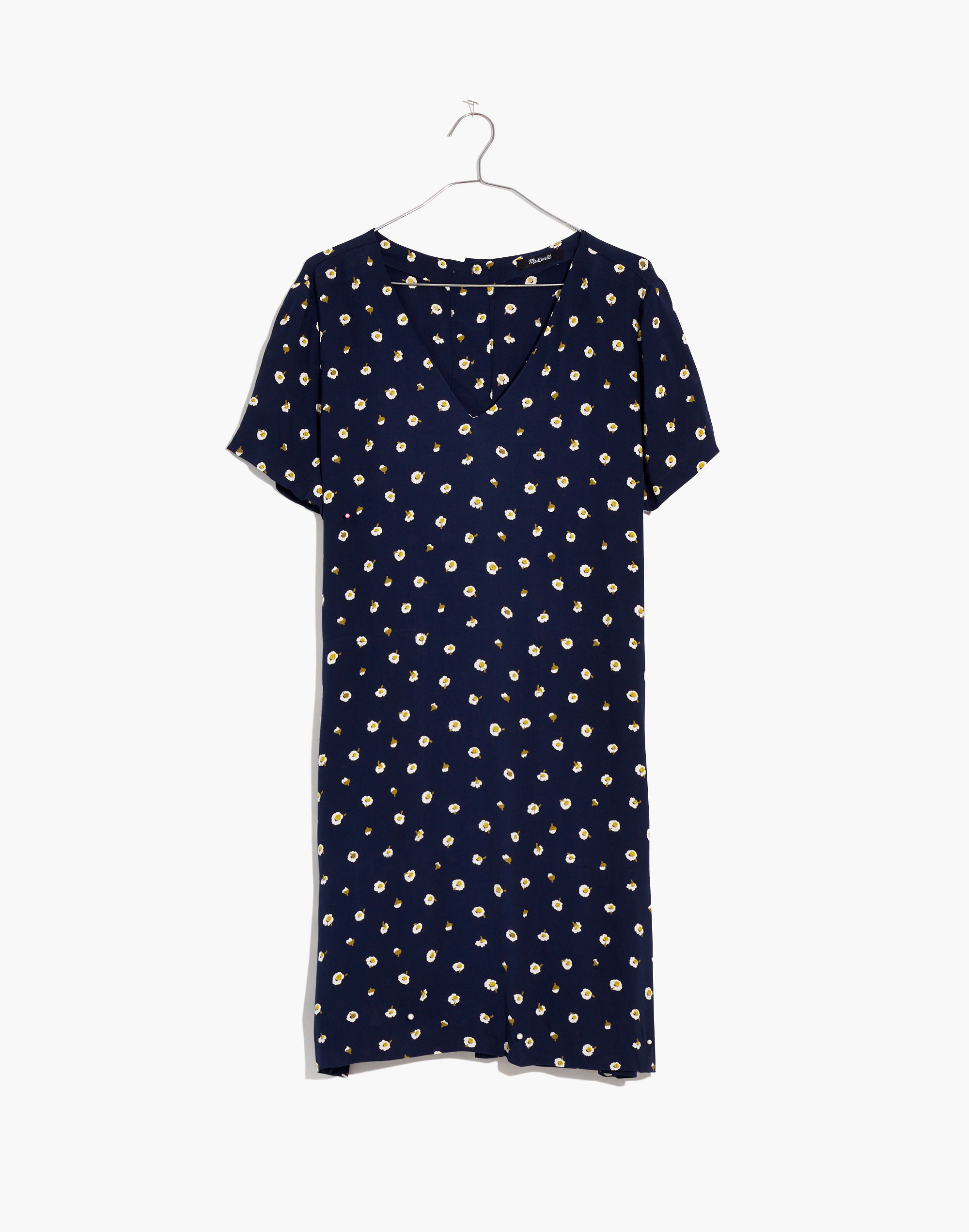 Button-Back Easy Dress in Daisy Dots