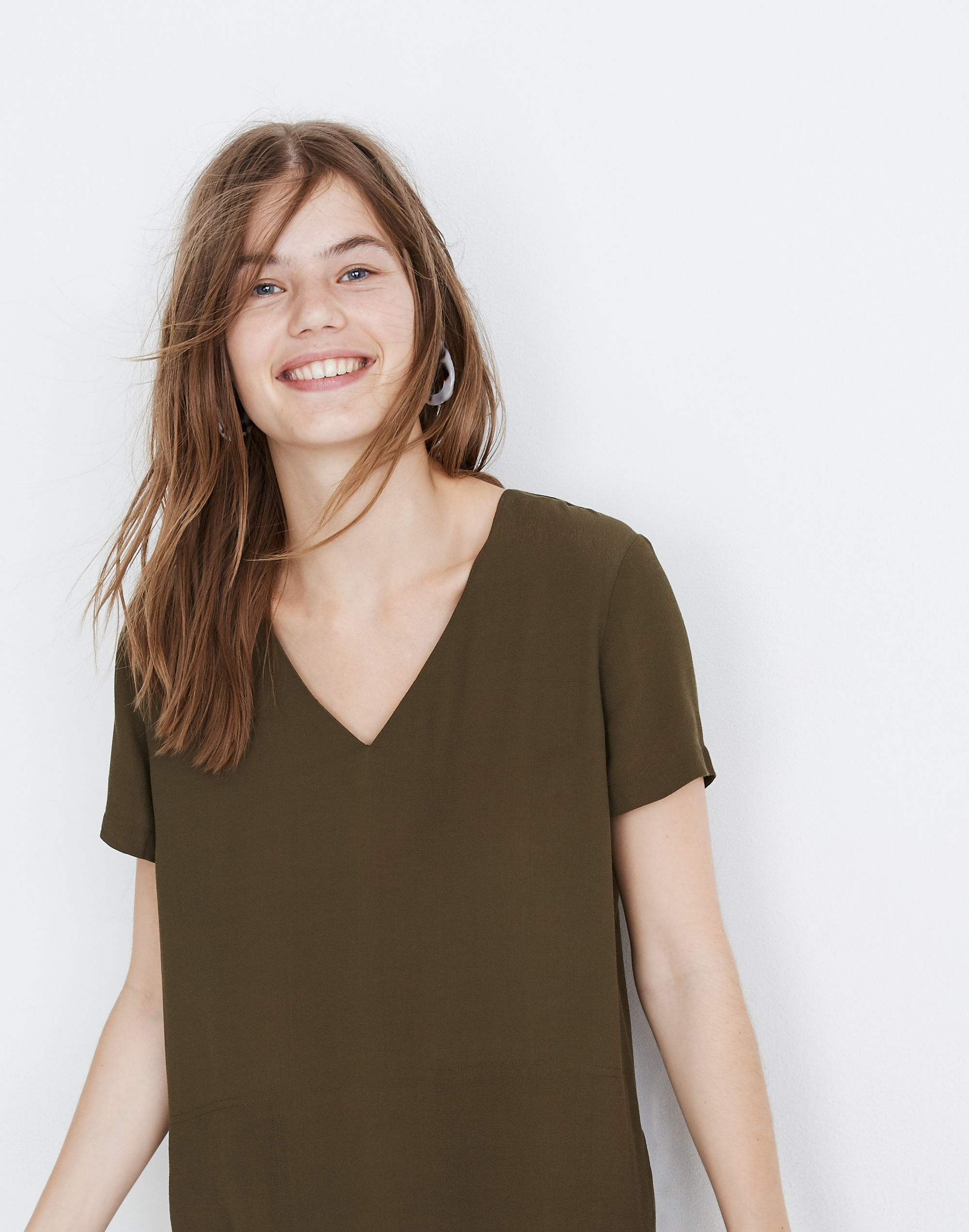 Button-Back Easy Dress