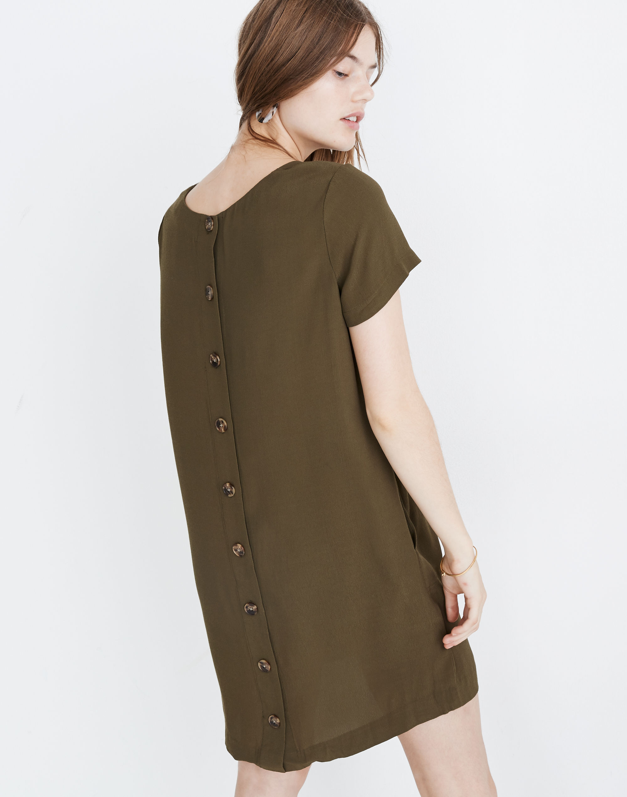 Button-Back Easy Dress