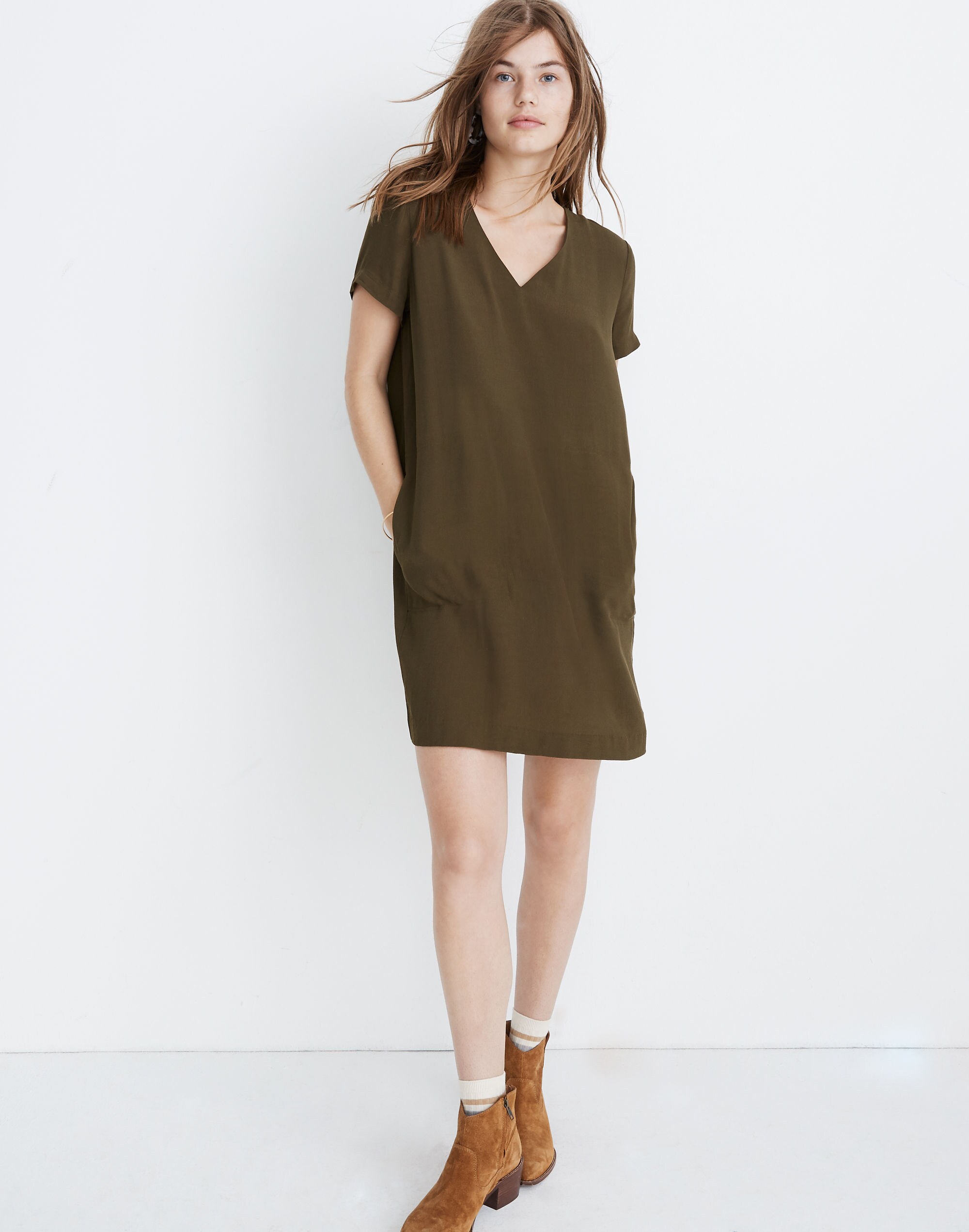 Button-Back Easy Dress