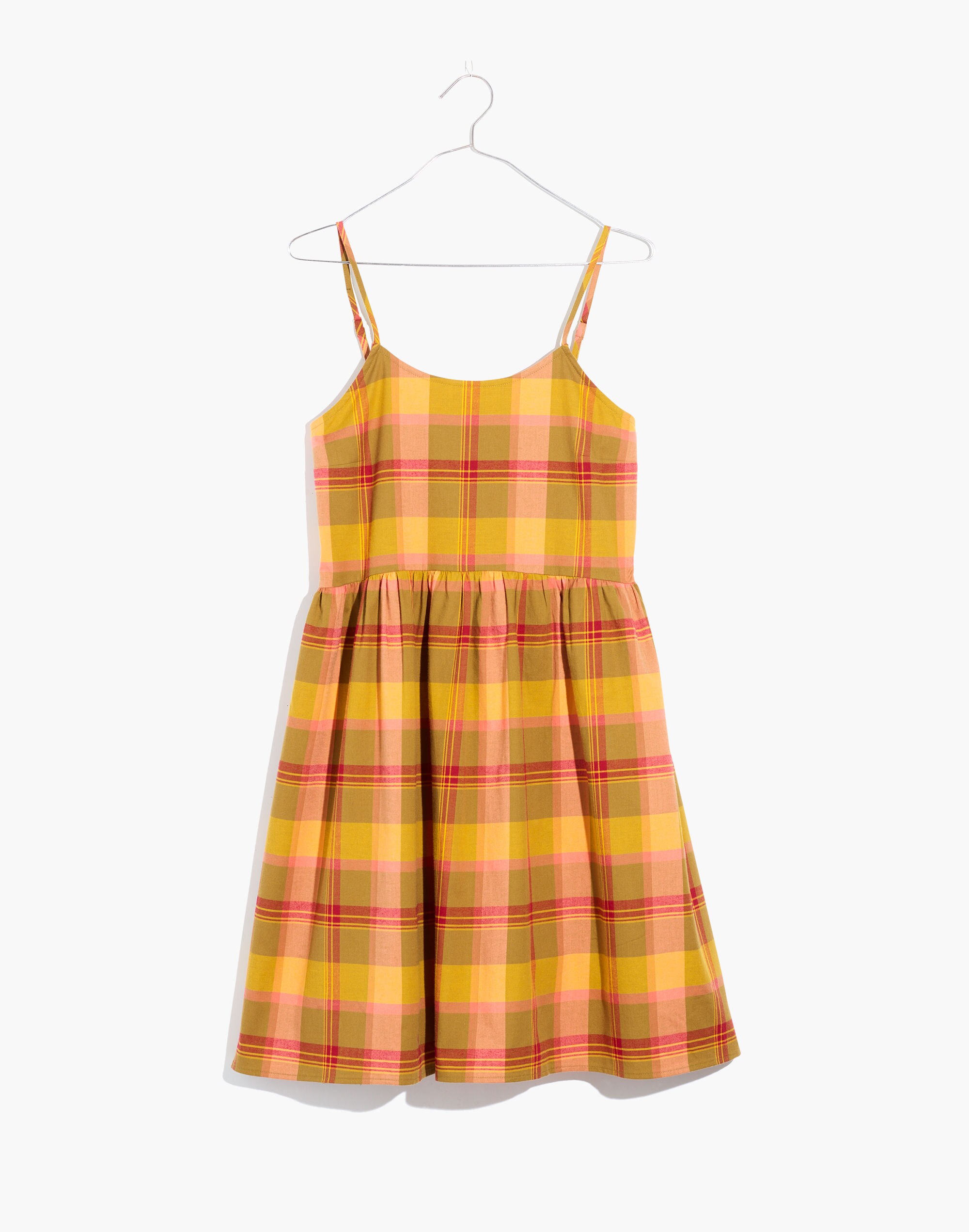 Plaid Babydoll Cami Dress