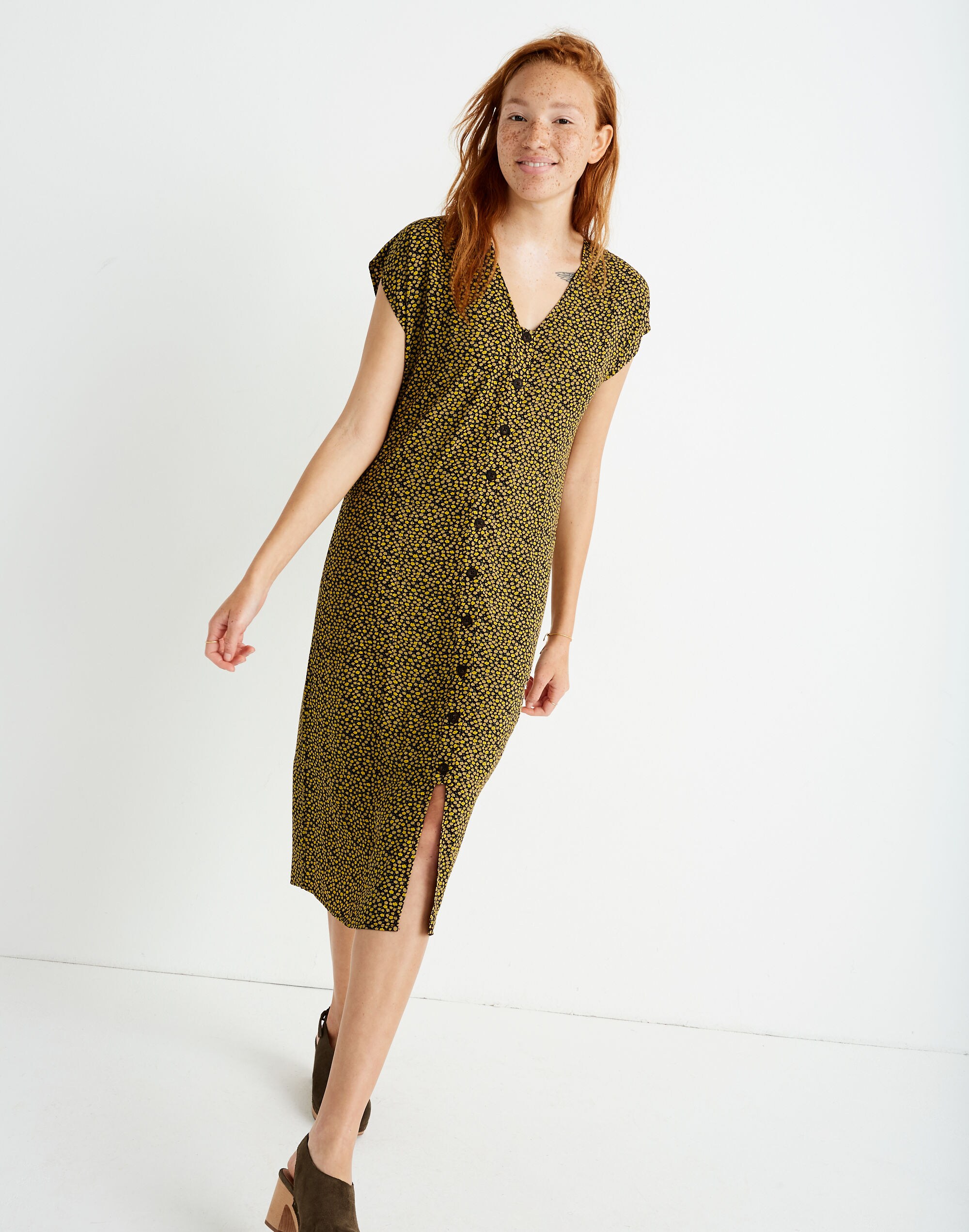 Easy Midi Dress in Bitsy Floral