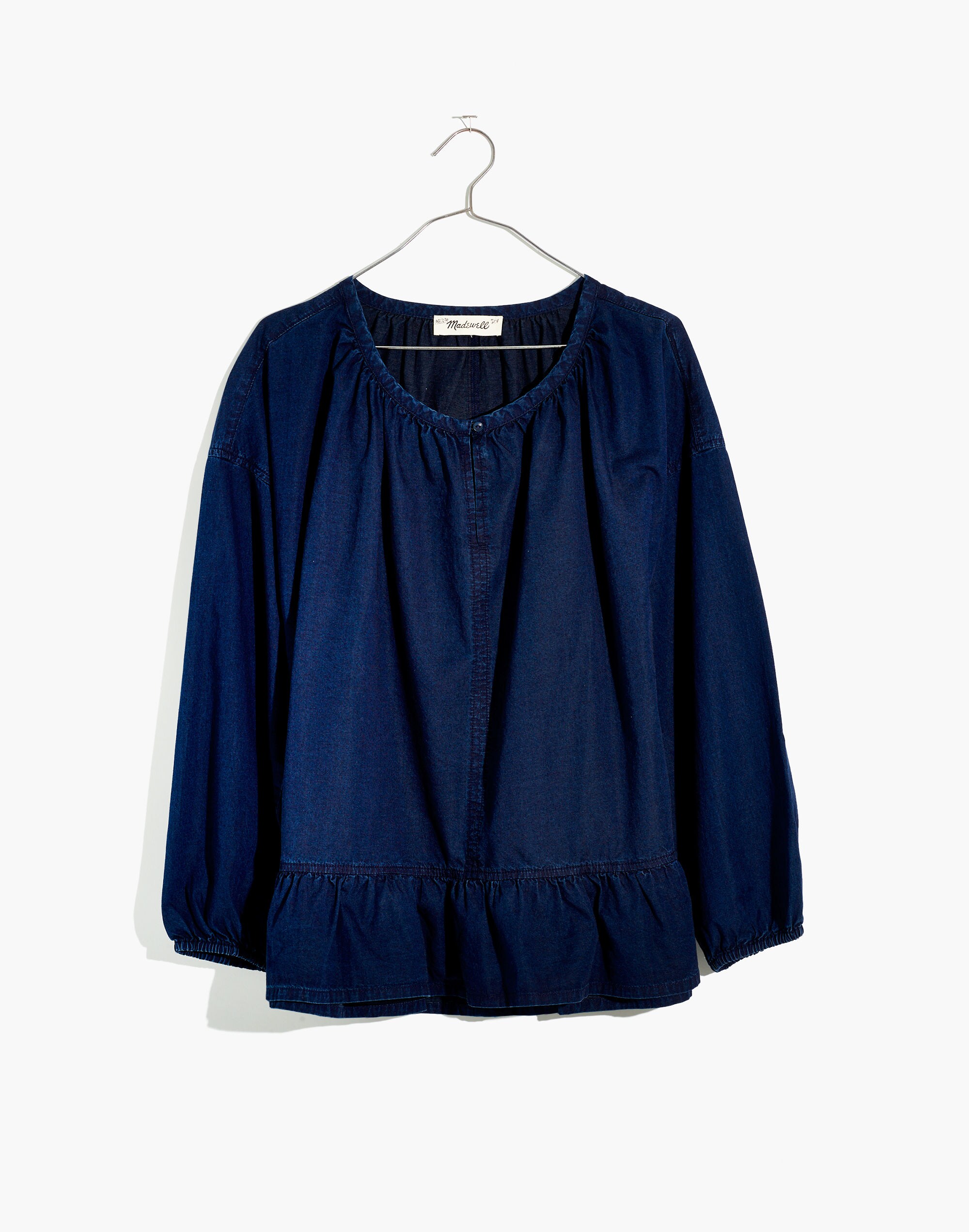 Indigo Ruffle-Hem Top