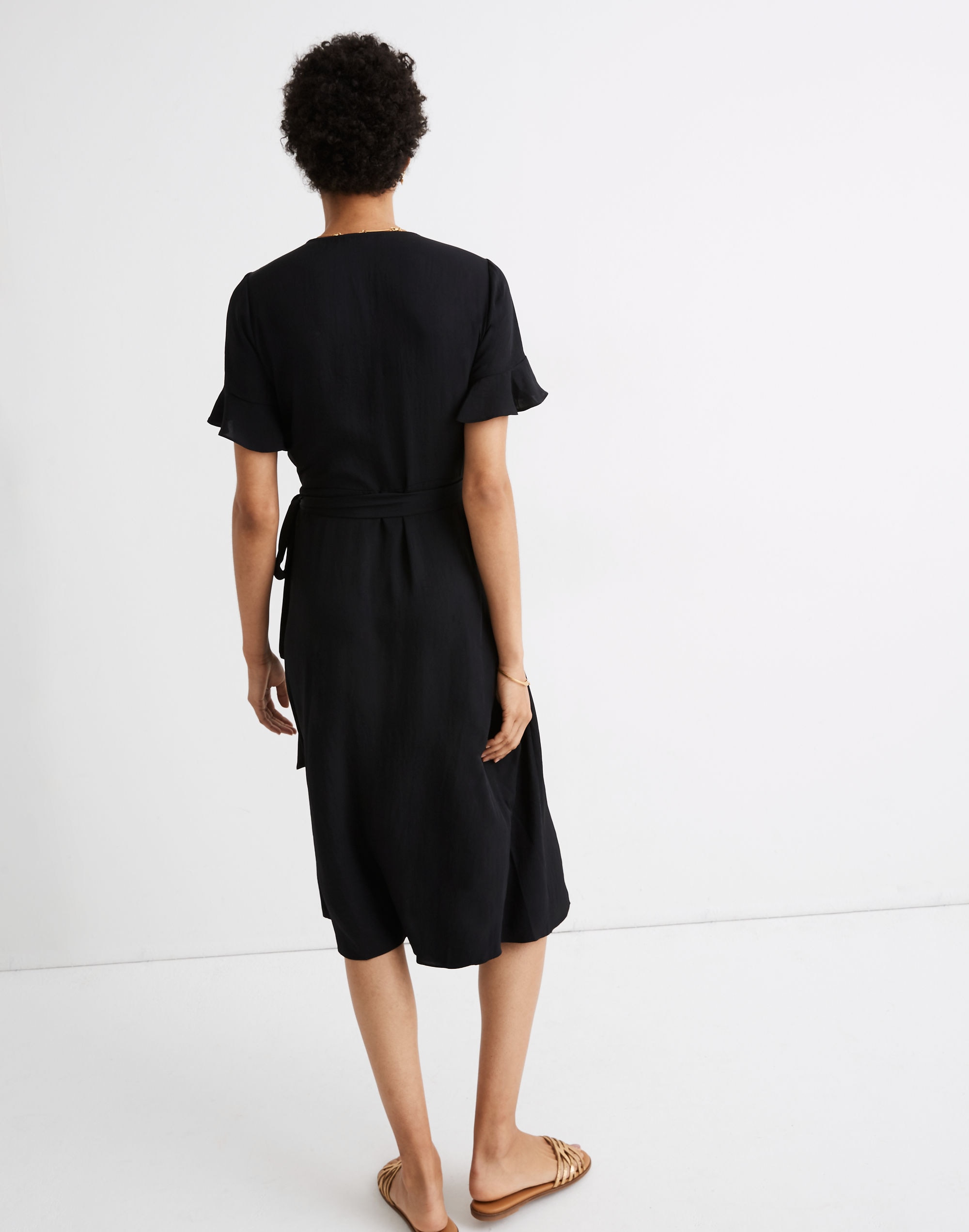 madewell silk wrap dress Madewell burgundy polka dot Silk knee length faux Wrap Dress // size 4
