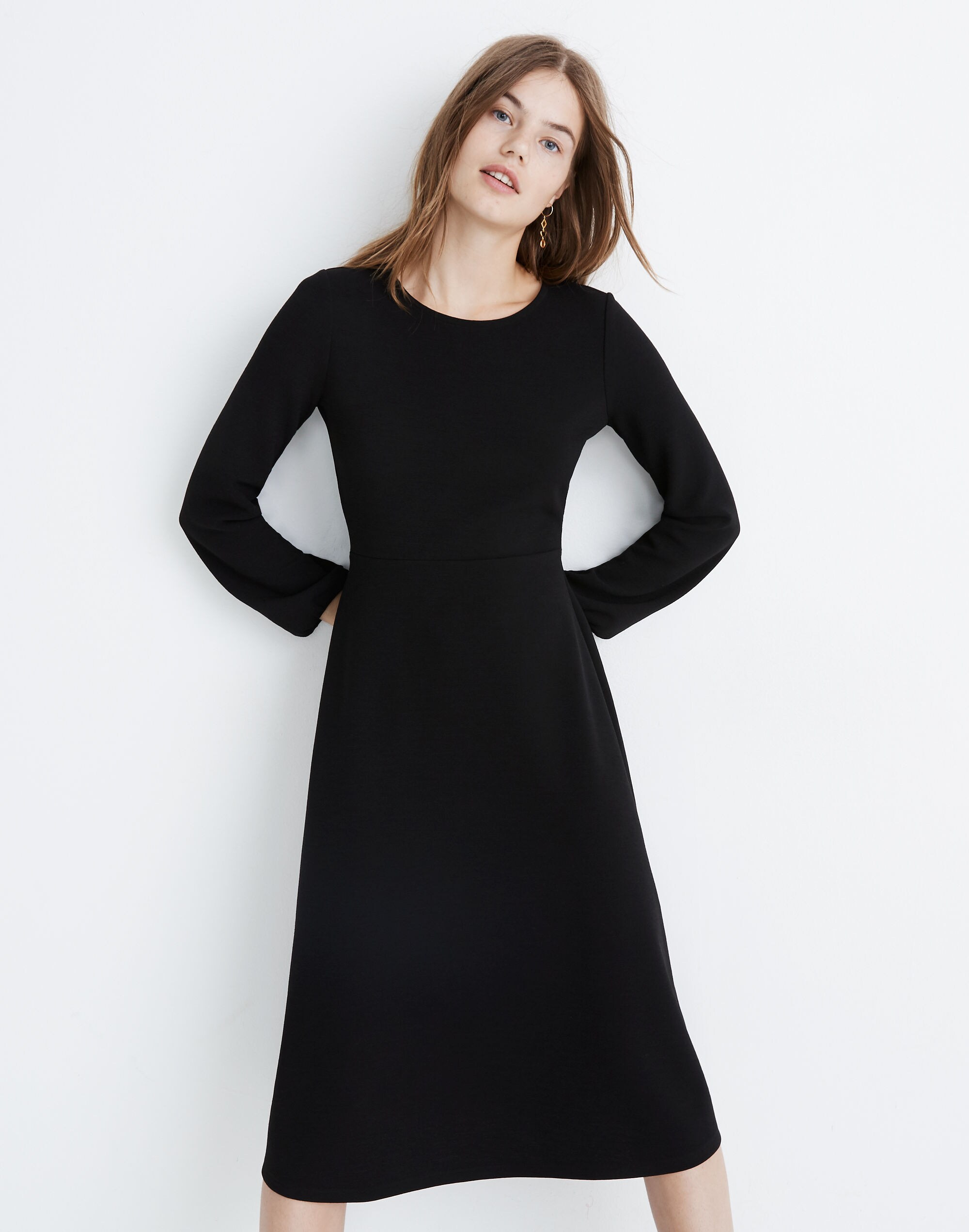 Texture &amp; Thread Crepe Midi Dress