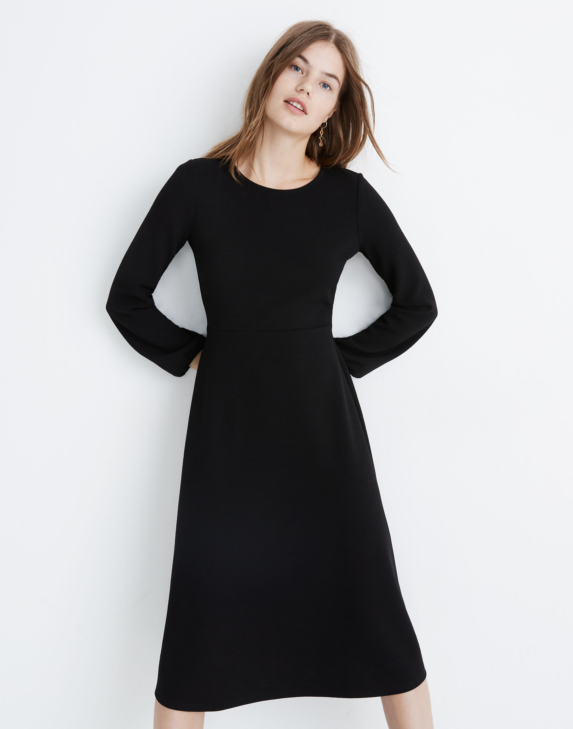 texture &amp; thread crepe midi dress