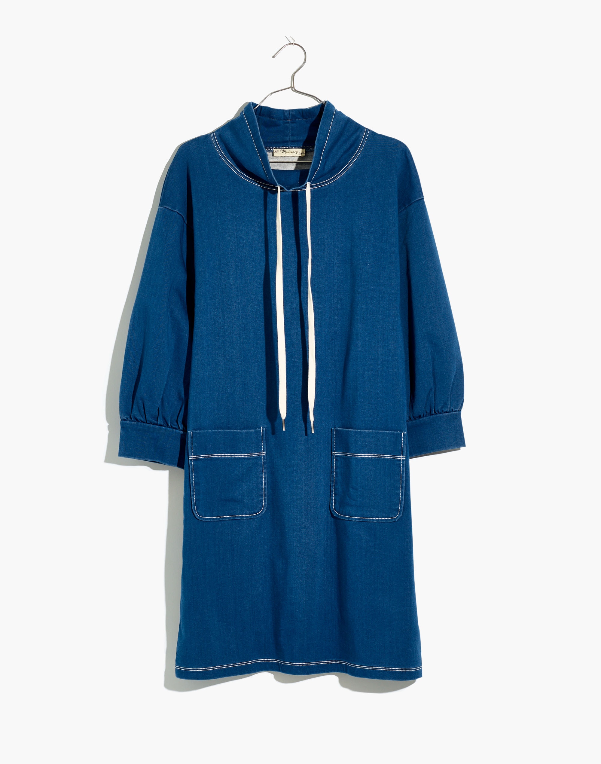 Denim Sweatshirt Tunic Dress