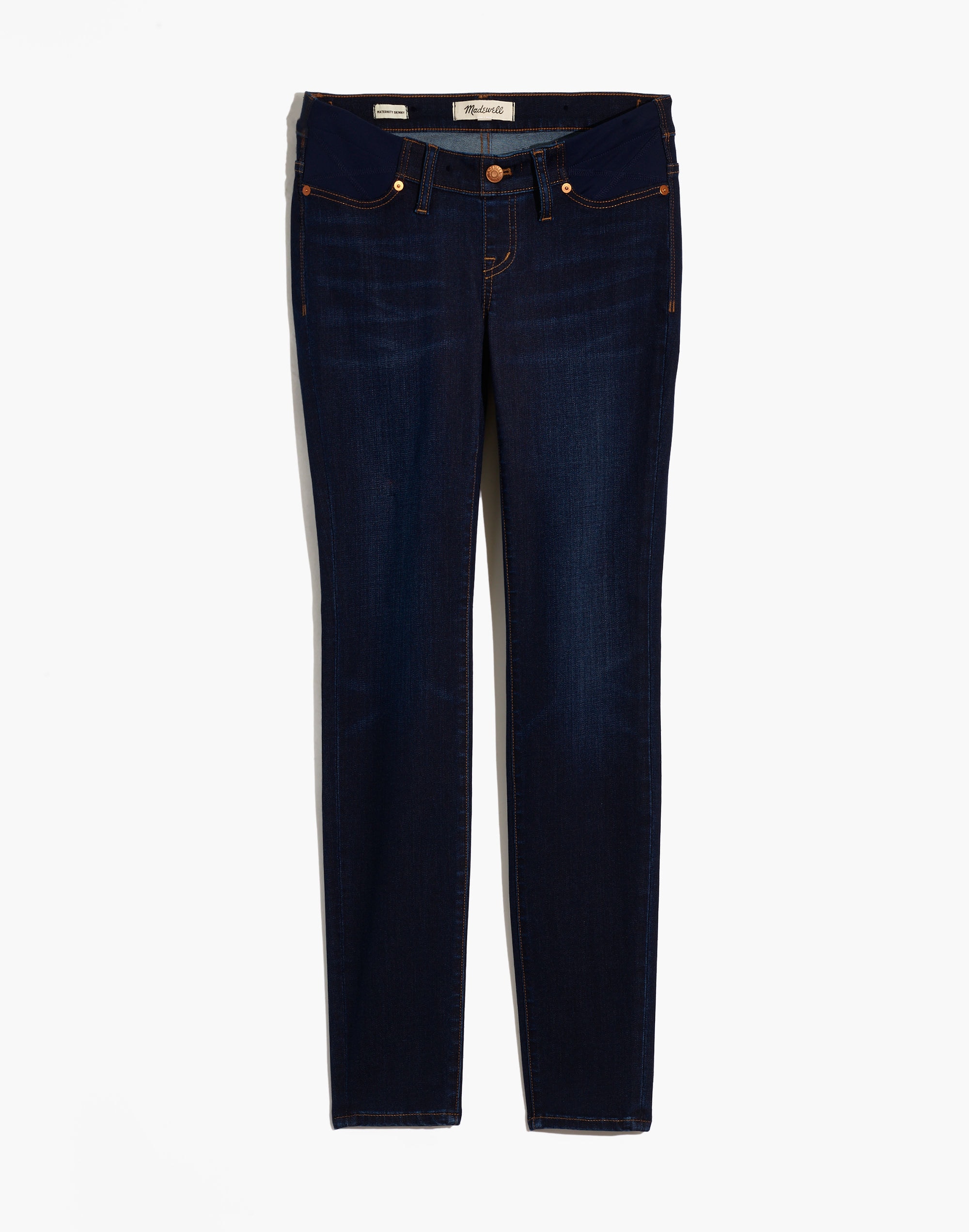 Maternity Side-Panel Skinny Jeans in Larkspur Wash: Adjustable TENCEL&trade; Denim Edition