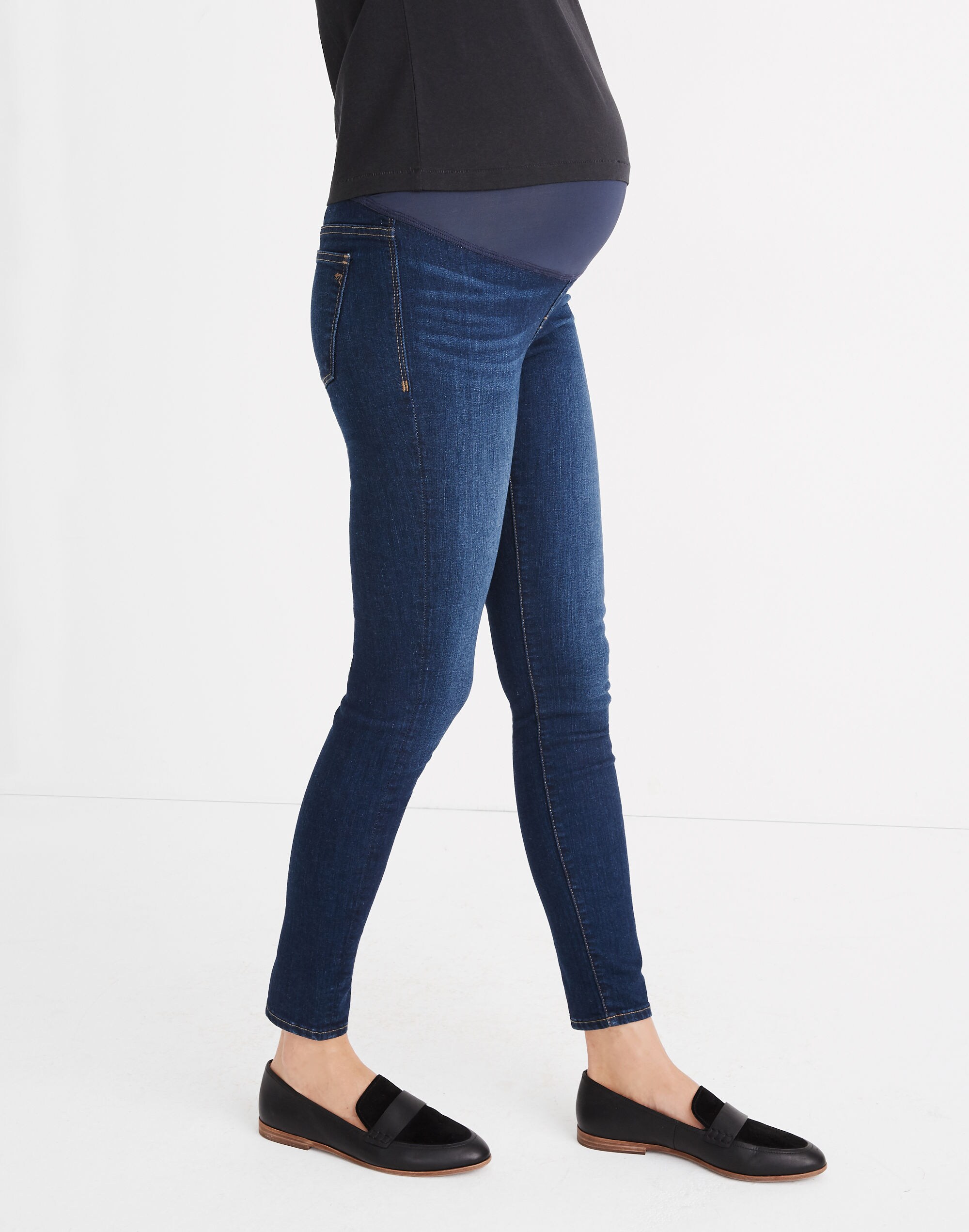 Maternity Over-the-Belly Skinny Jeans in Hayes Wash