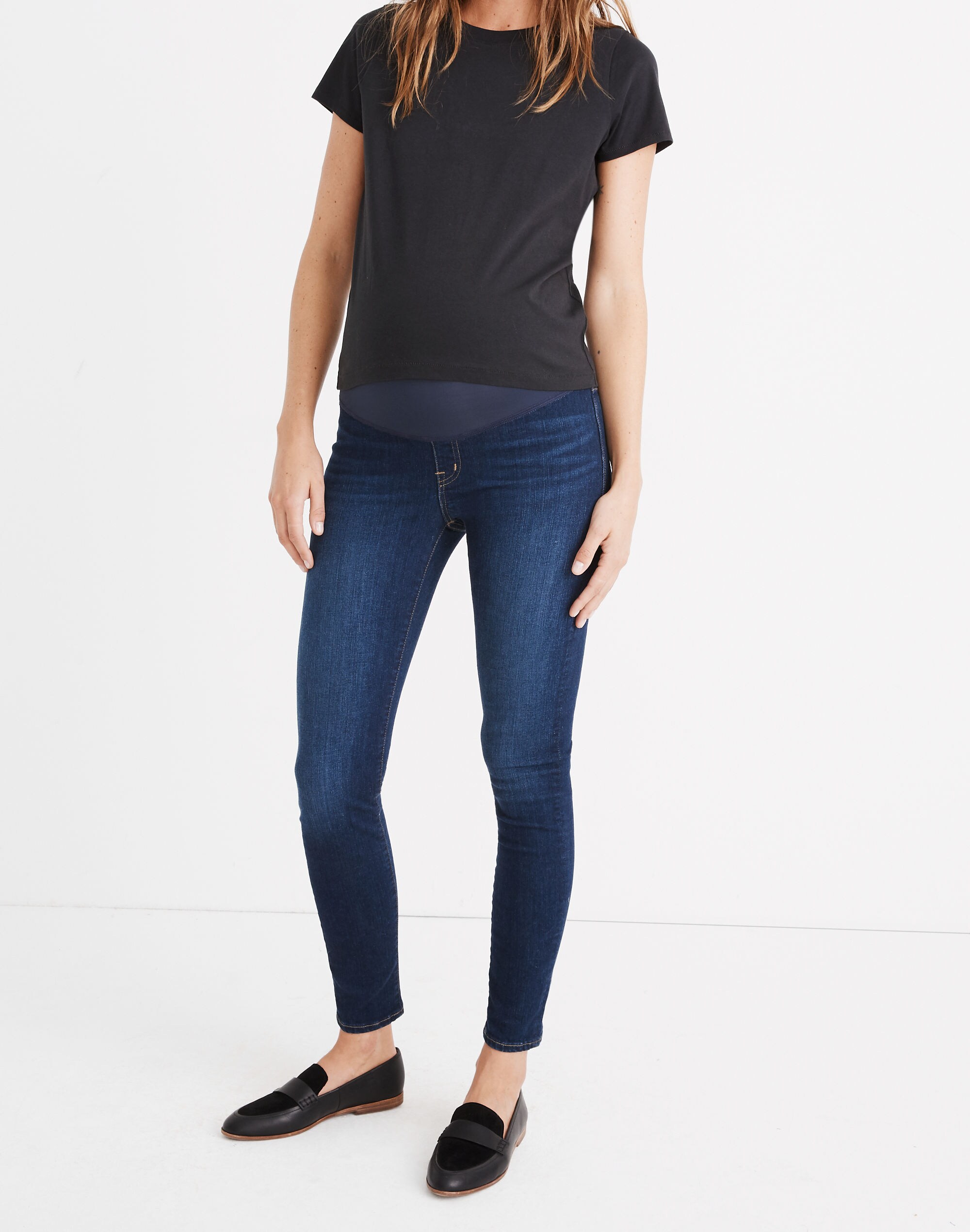 Maternity Over-the-Belly Skinny Jeans in Hayes Wash