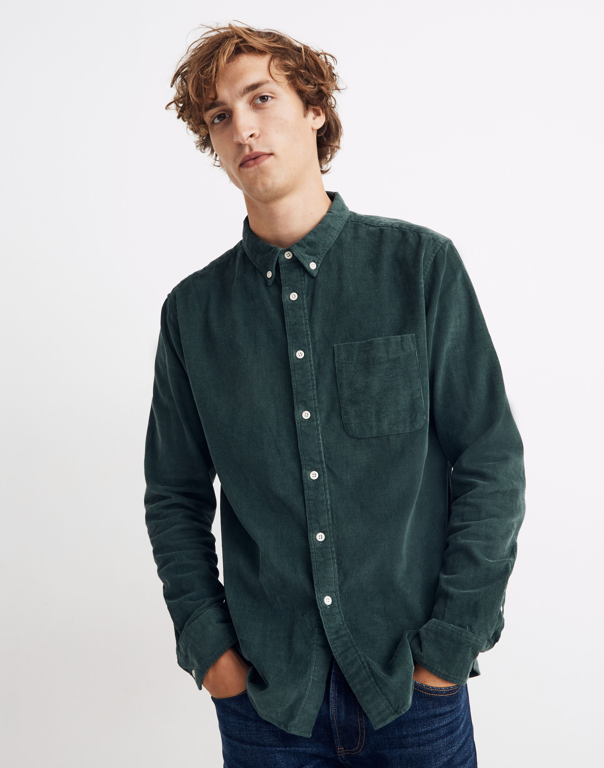 Corduroy Button-Down Shirt