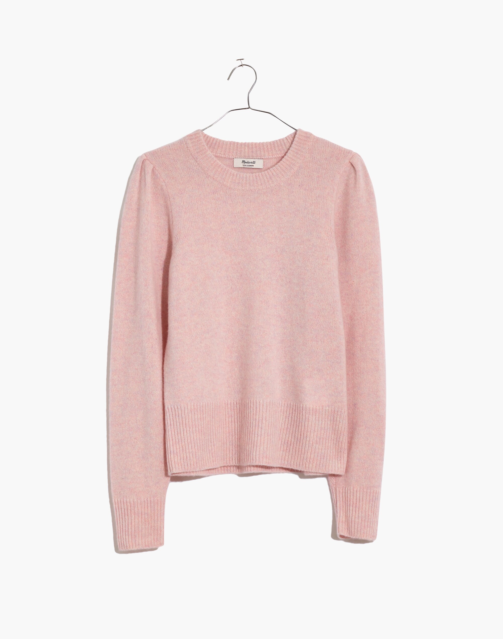 Cashmere Puff-Shoulder Sweater