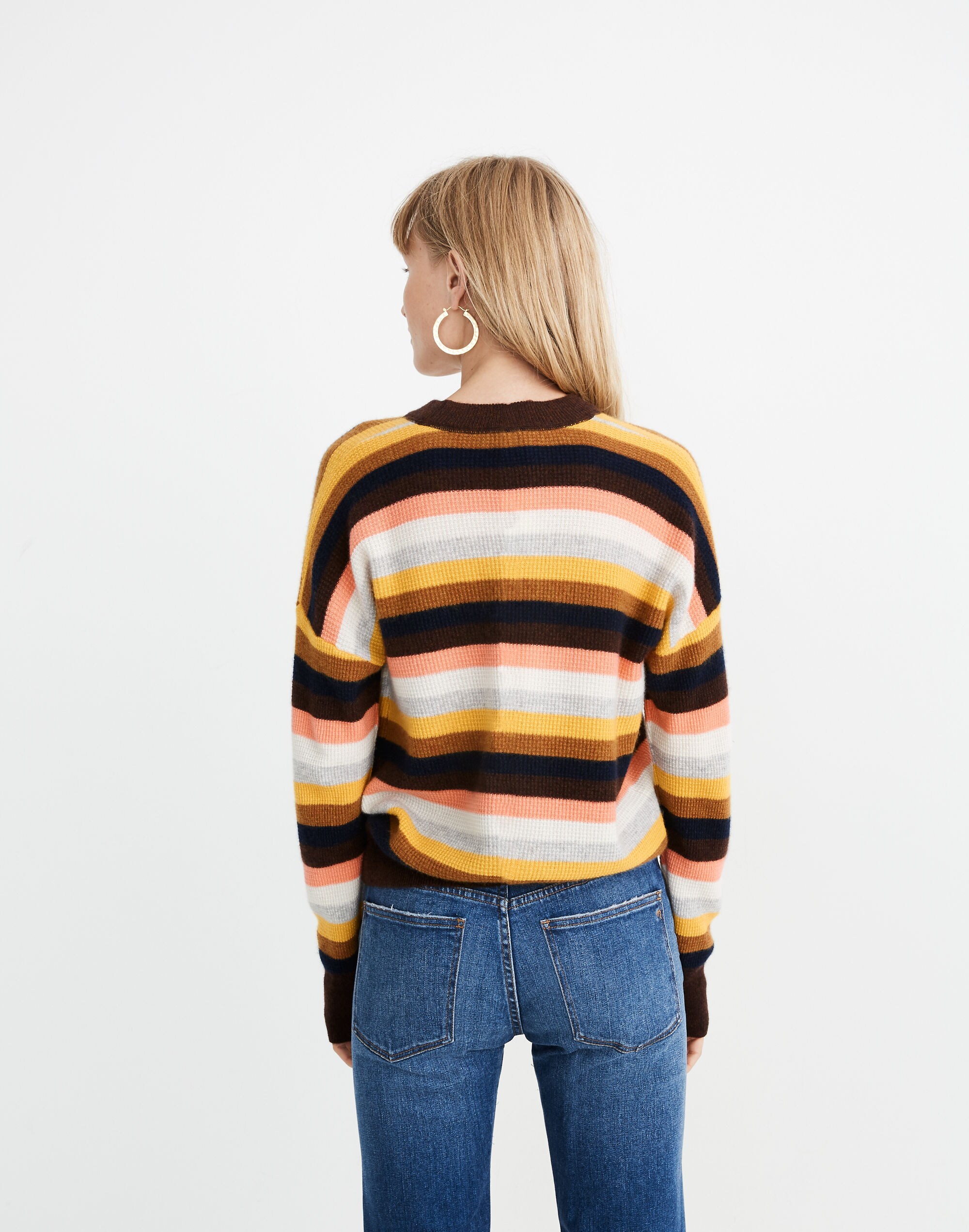 Cashmere Sweatshirt in Reedham Stripe