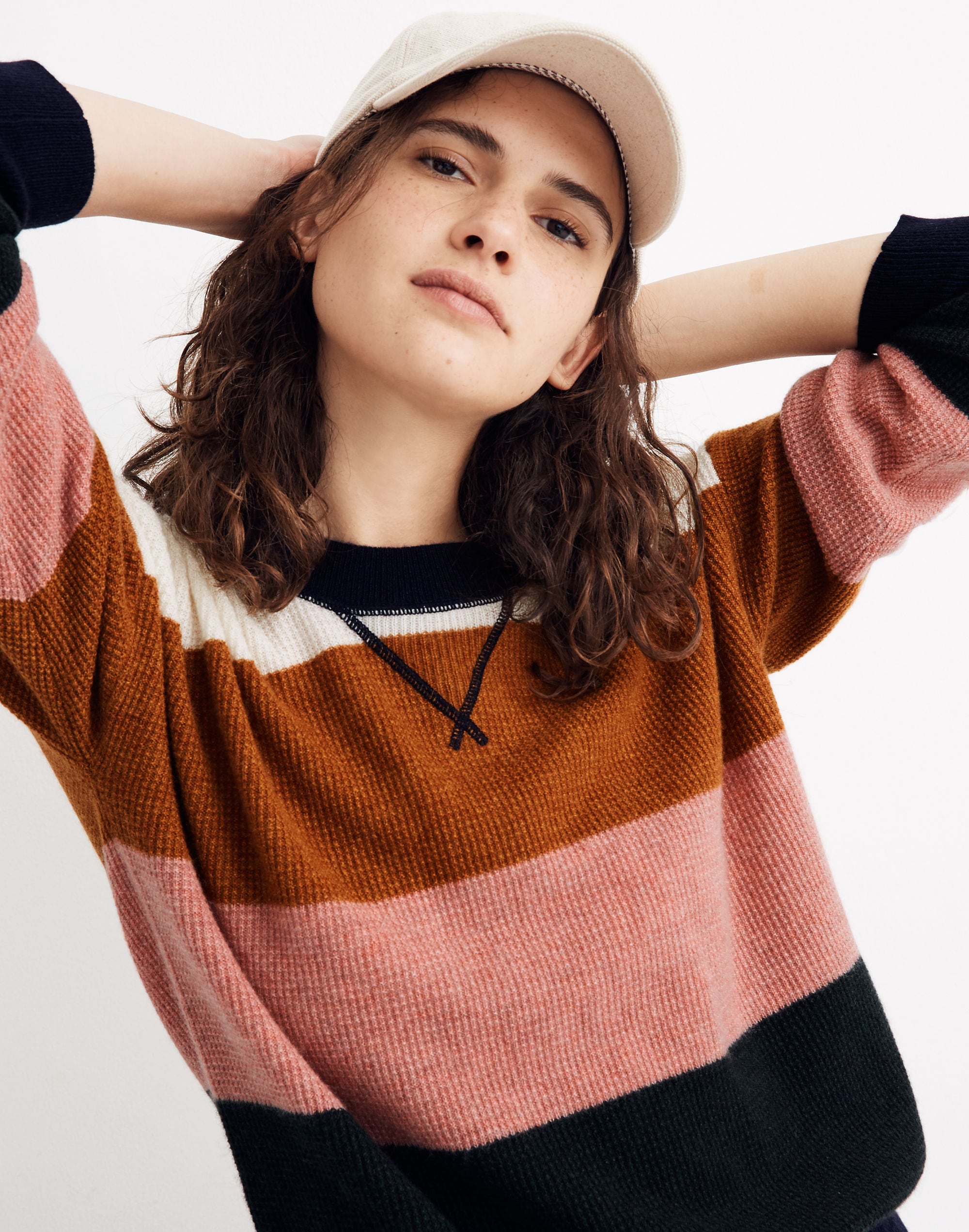 Cashmere Sweatshirt in Vernon Stripe