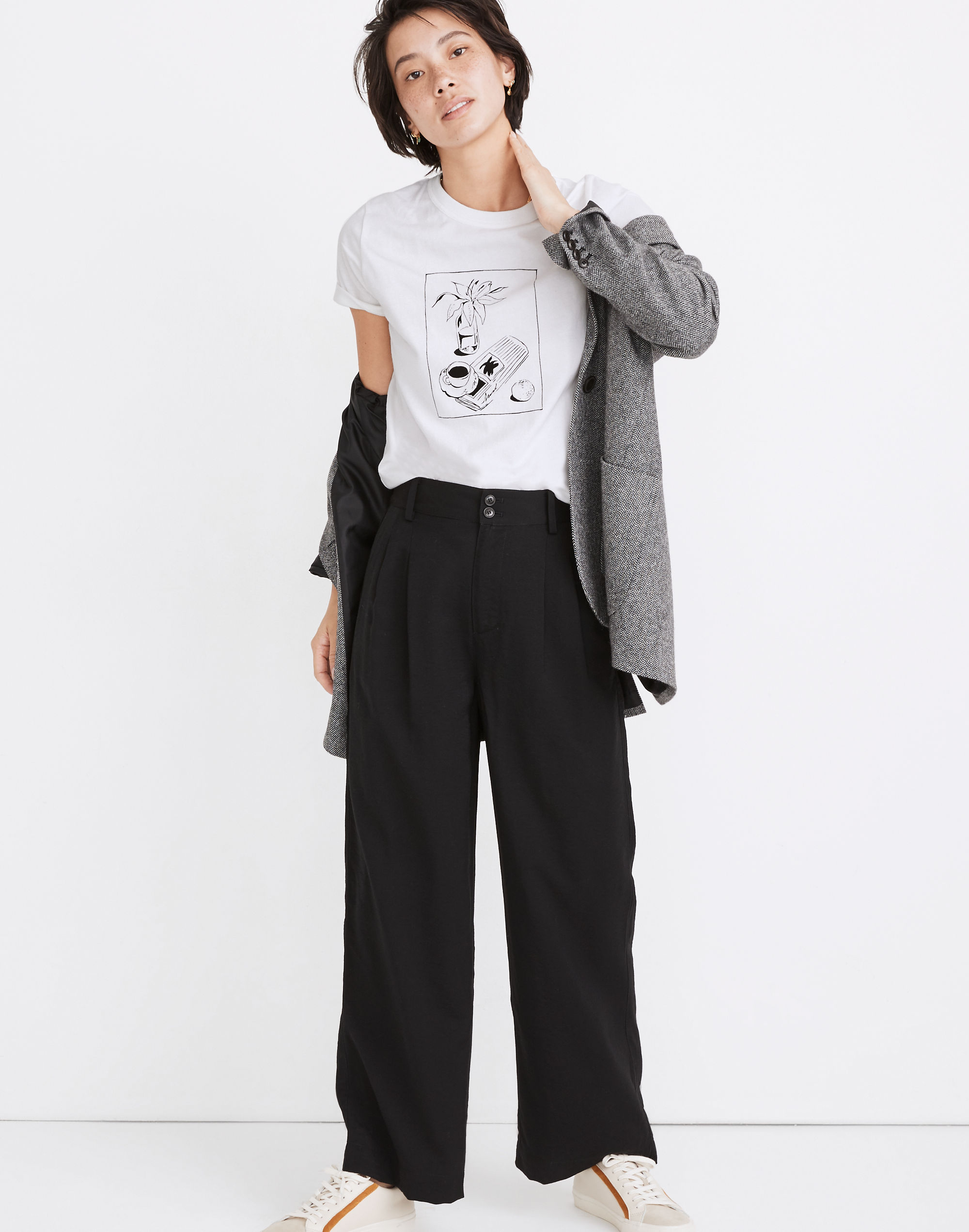 Tall Drapey Pleated Wide-Leg Pants