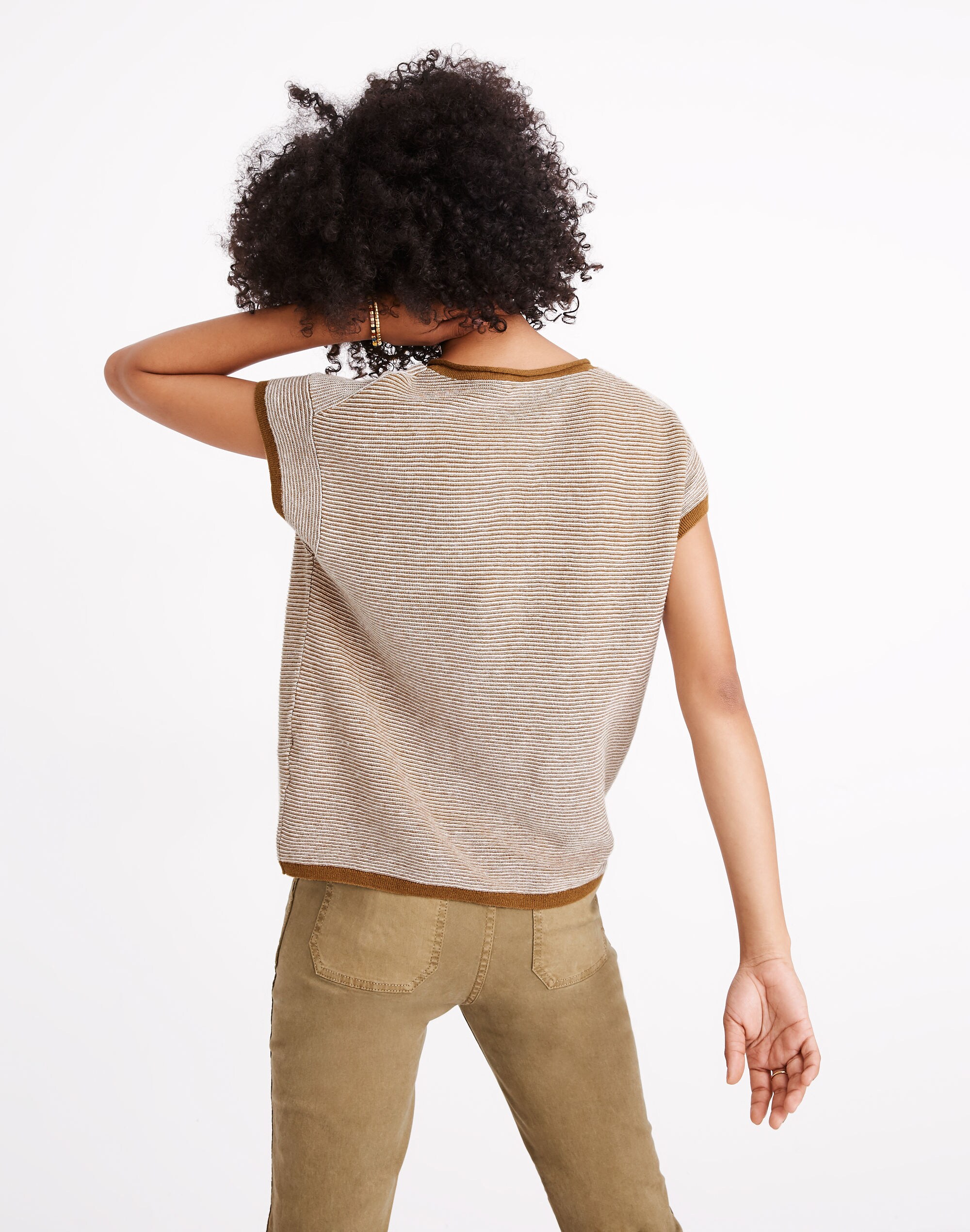 Watermoor Short-Sleeve Sweater in Stripe