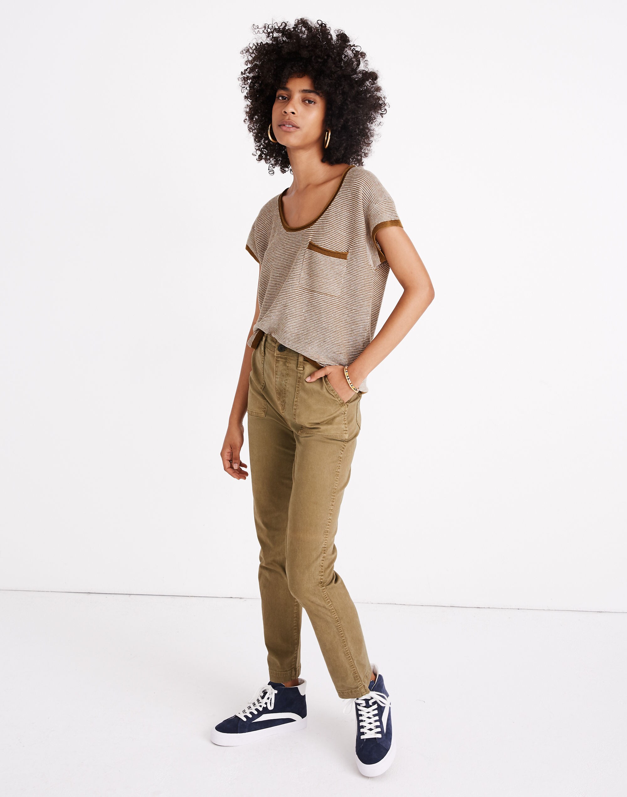 Watermoor Short-Sleeve Sweater in Stripe