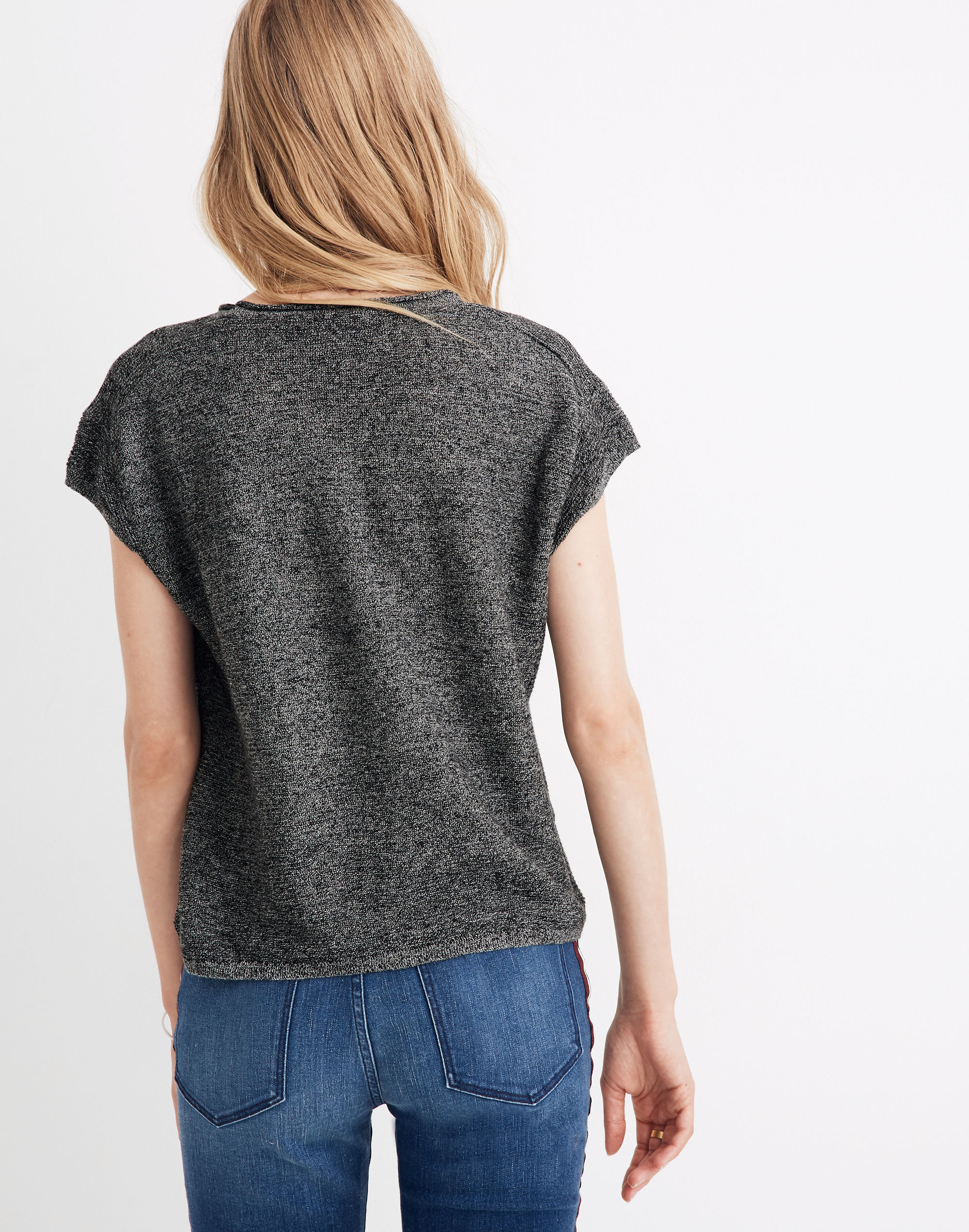 Marled Watermoor Short-Sleeve Sweater