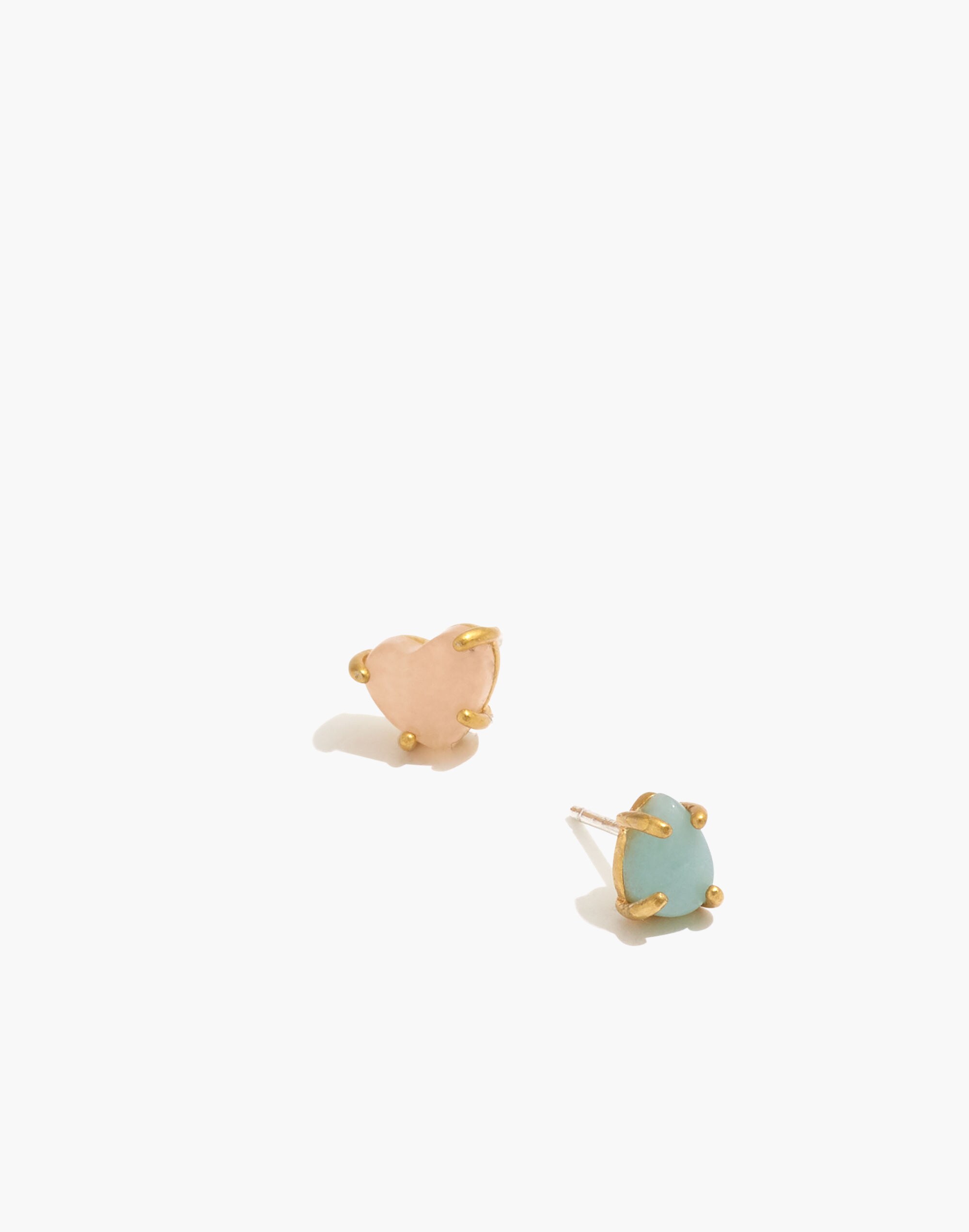 Heart Rock Stud Earrings