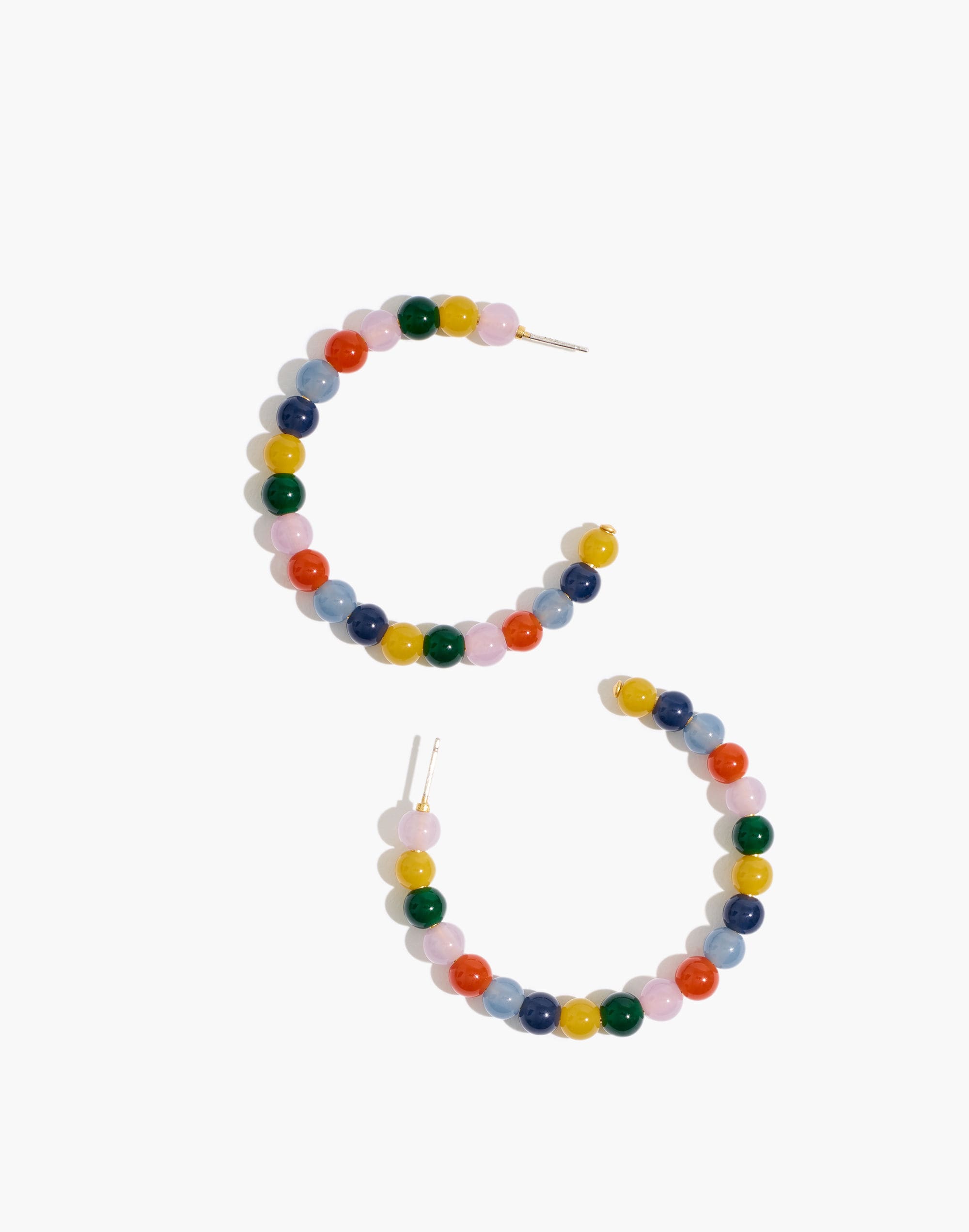 Acrylic Ball Hoop Earrings