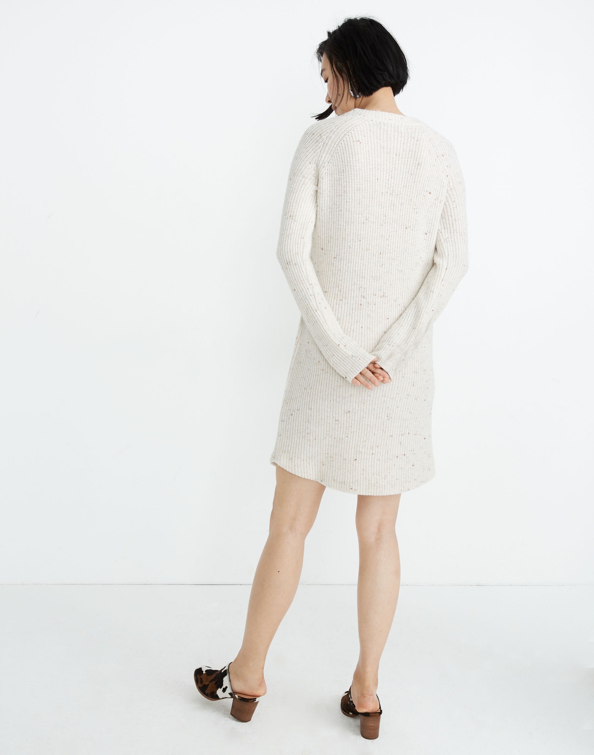 Curved-Hem Sweater Dress
